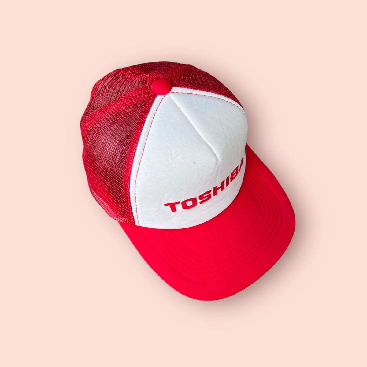Japanese Brand × Vintage VINTAGE TOSHIBA JAPAN TRUCKER SNAPBACK CAP Size ONE SIZE - 4 Thumbnail