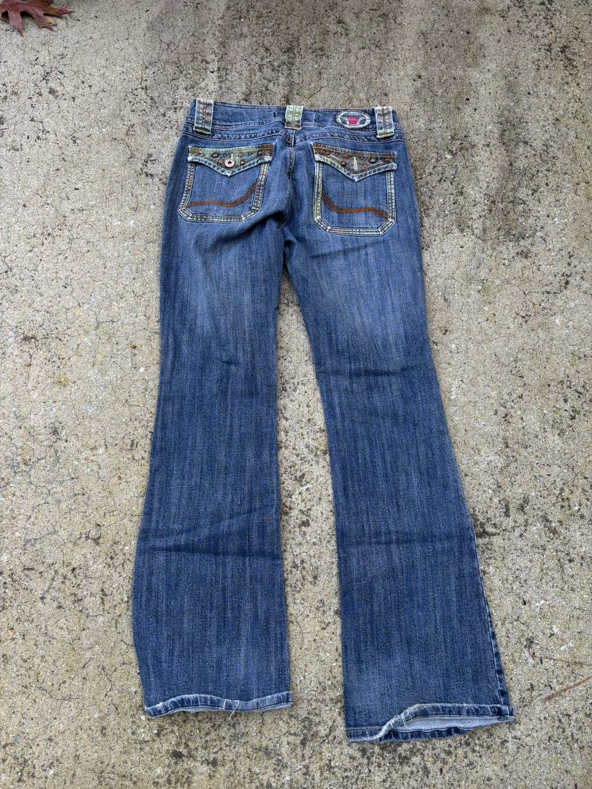 Vintage Vintage Y2K Bell Bottom Jeans Size 32" / US 10 / IT 46 - 3 Thumbnail