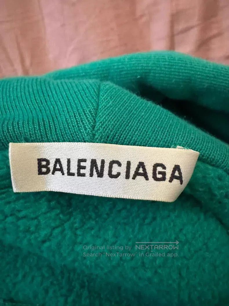 Balenciaga Balenciaga Lake Green Wheat Pattern Hoodie Size US XS / EU 42 / 0 - 3 Thumbnail