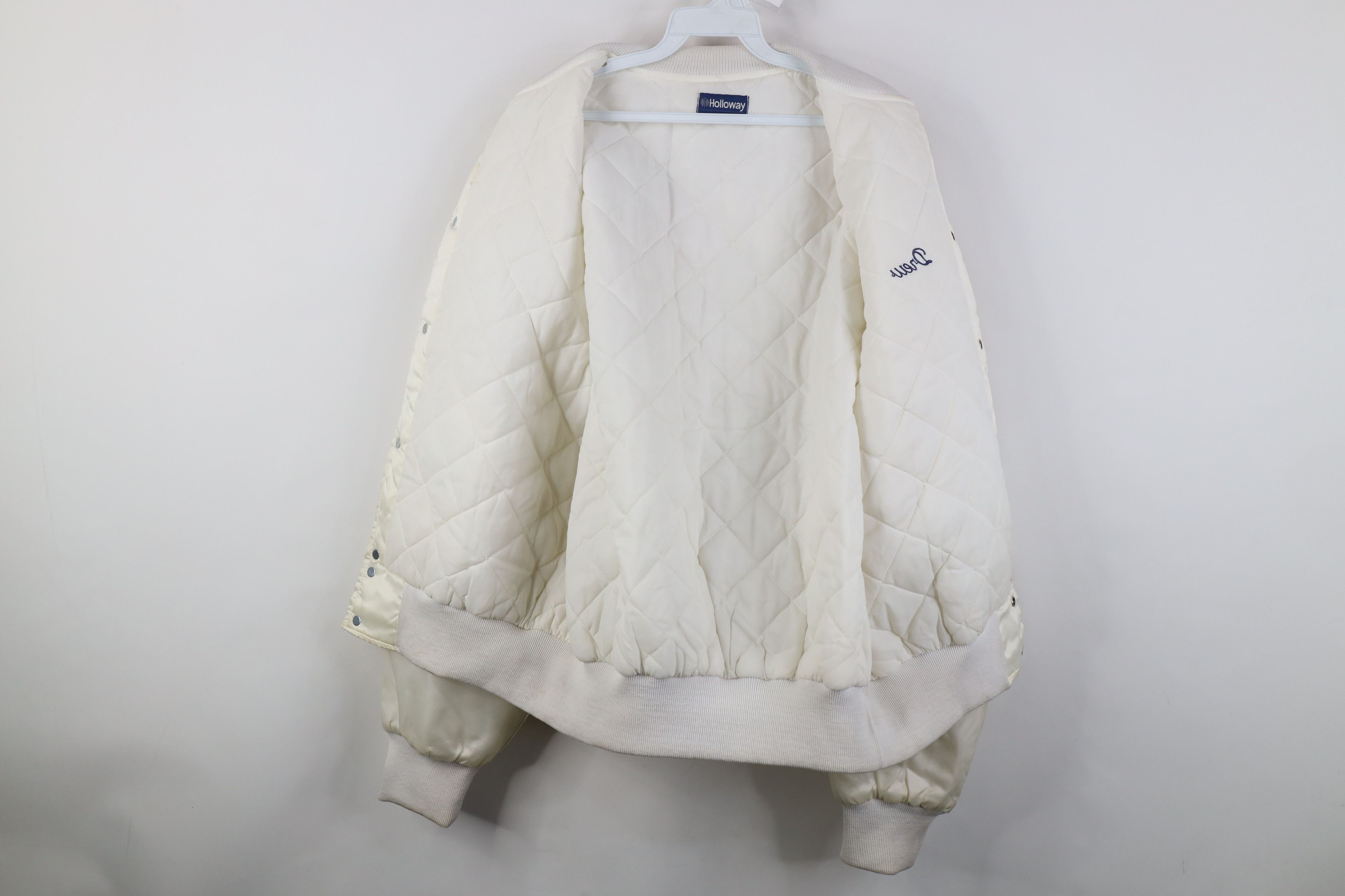Vintage Vintage 80s 90s Streetwear Satin Bomber Jacket White USA Size US XL / EU 56 / 4 - 10 Thumbnail