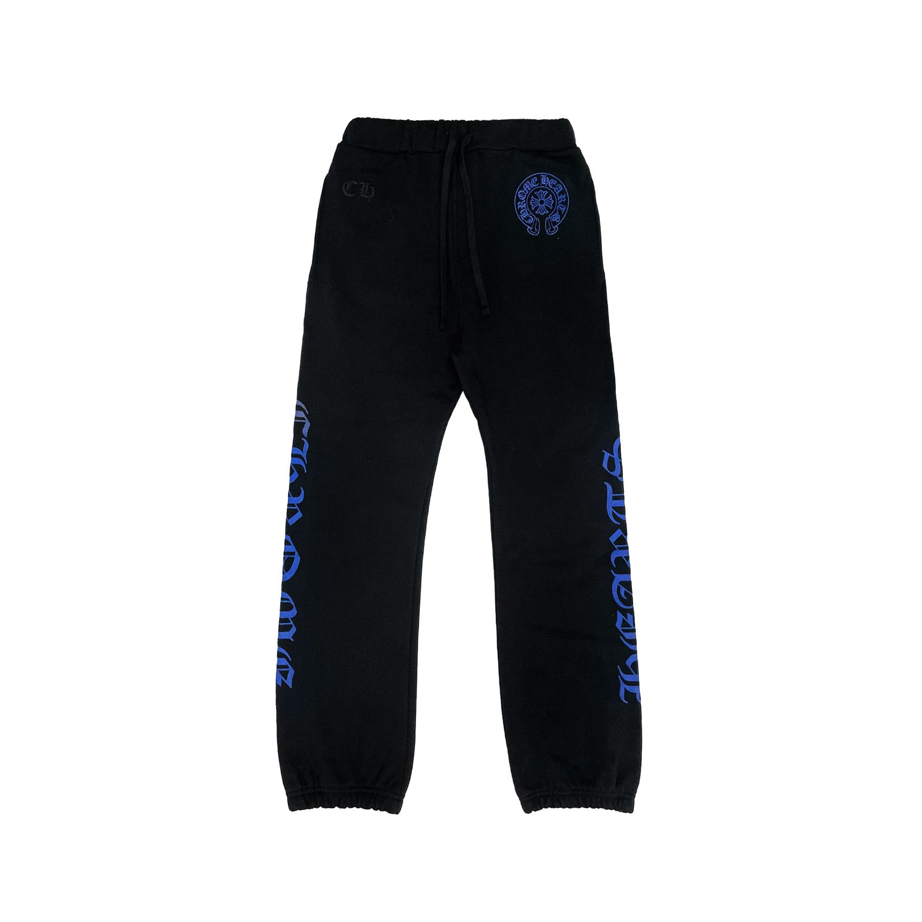 Chrome Hearts Chrome Hearts Blue Horseshoe Script Black Sweatpants Size 36" / US 14 / IT 50 - 1 Thumbnail