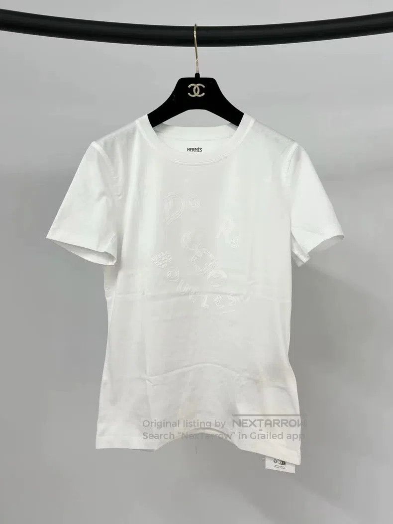 Hermes Hermes White short-sleeve T-shirt Size XS / US 0-2 / IT 36-38 - 1 Thumbnail