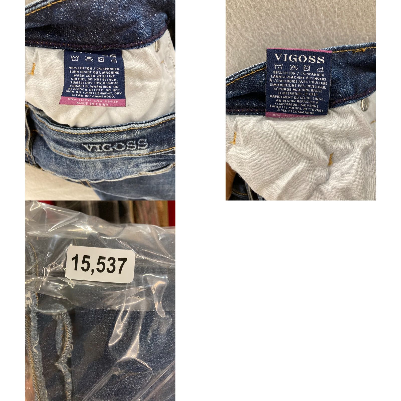 Vintage Vigoss Jeans Womens 28x27 Thompson Tomboy Skinny Pants Distressed Low Rise Size 28" / US 6 / IT 42 - 9 Thumbnail