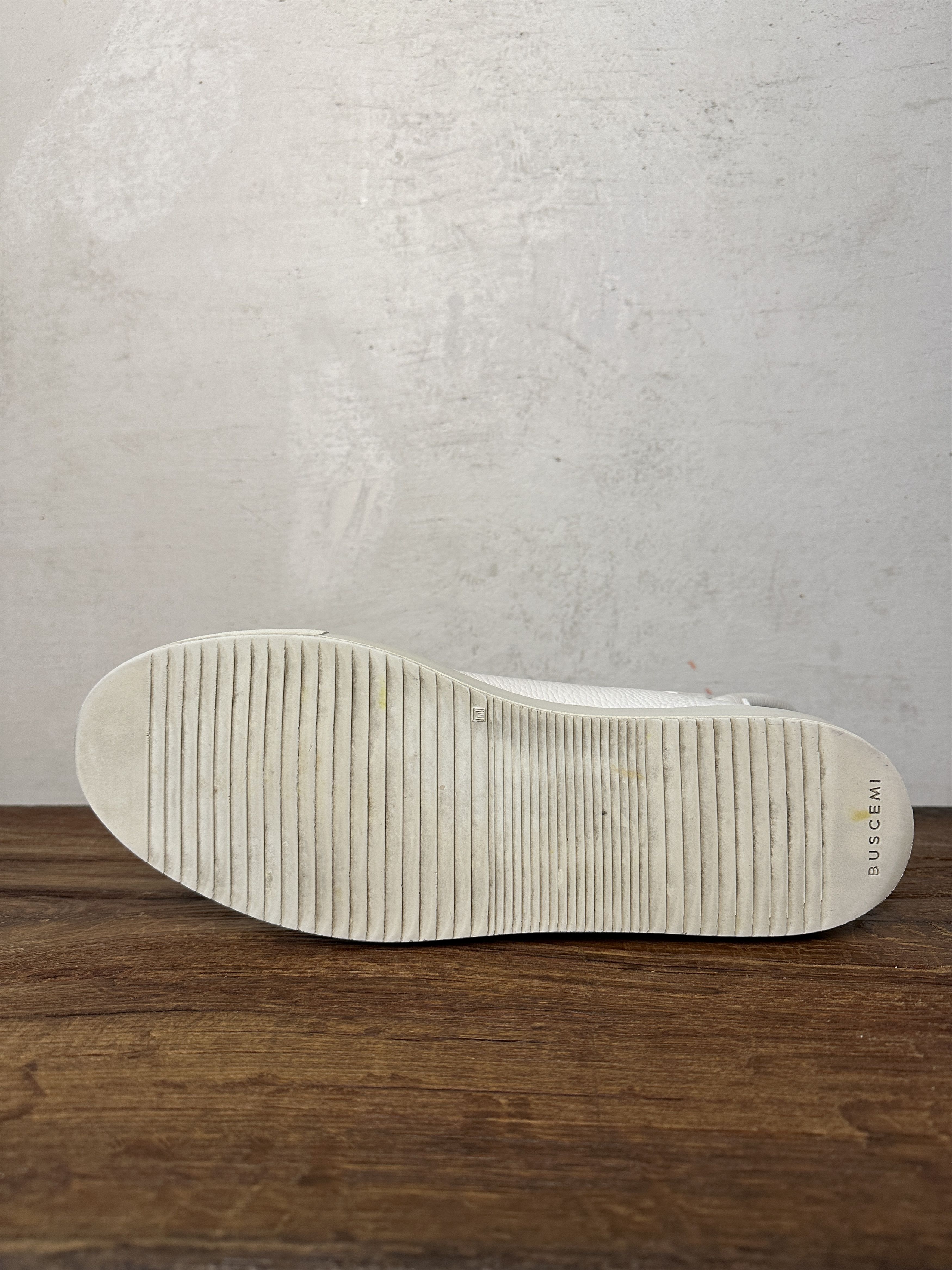 Buscemi BUSCEMI White Pelle Calf Leather Gold 125MM Sneakers Size US 13 / EU 46 - 14 Thumbnail