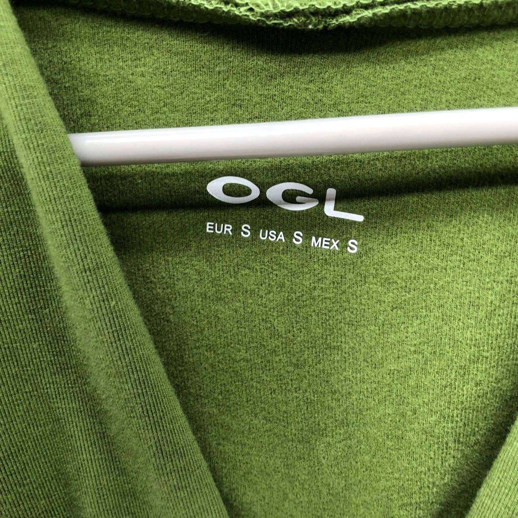 Vintage OGL Move Surplice Wrap Top Womens S Green Long Sleeve Jersey Blouse" Size S / US 4 / IT 40 - 5 Thumbnail