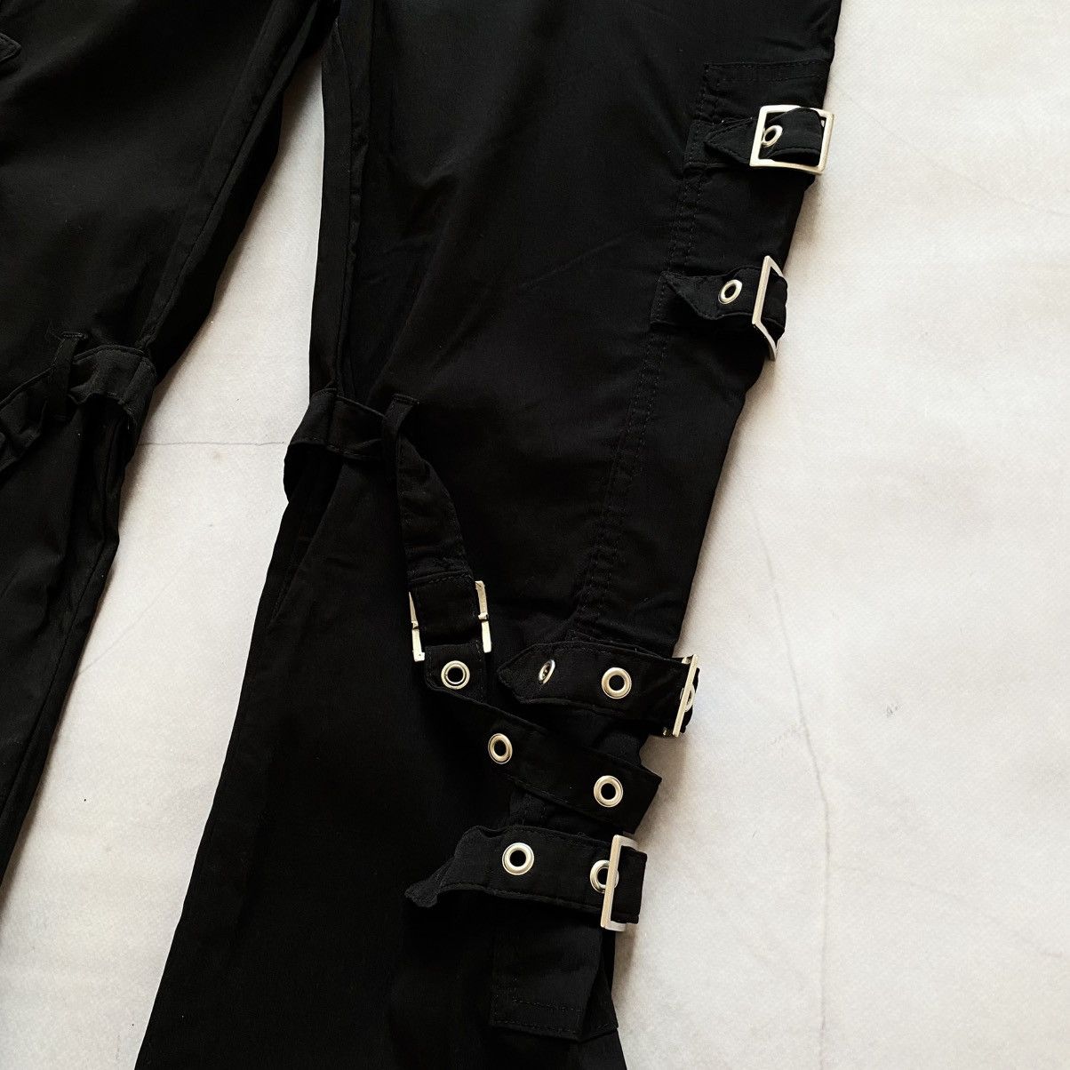 Cop Copine Y2K Punk Strap Opium Bootcut Pants Hysteric Glamour Style Size 32" / US 10 / IT 46 - 5 Thumbnail