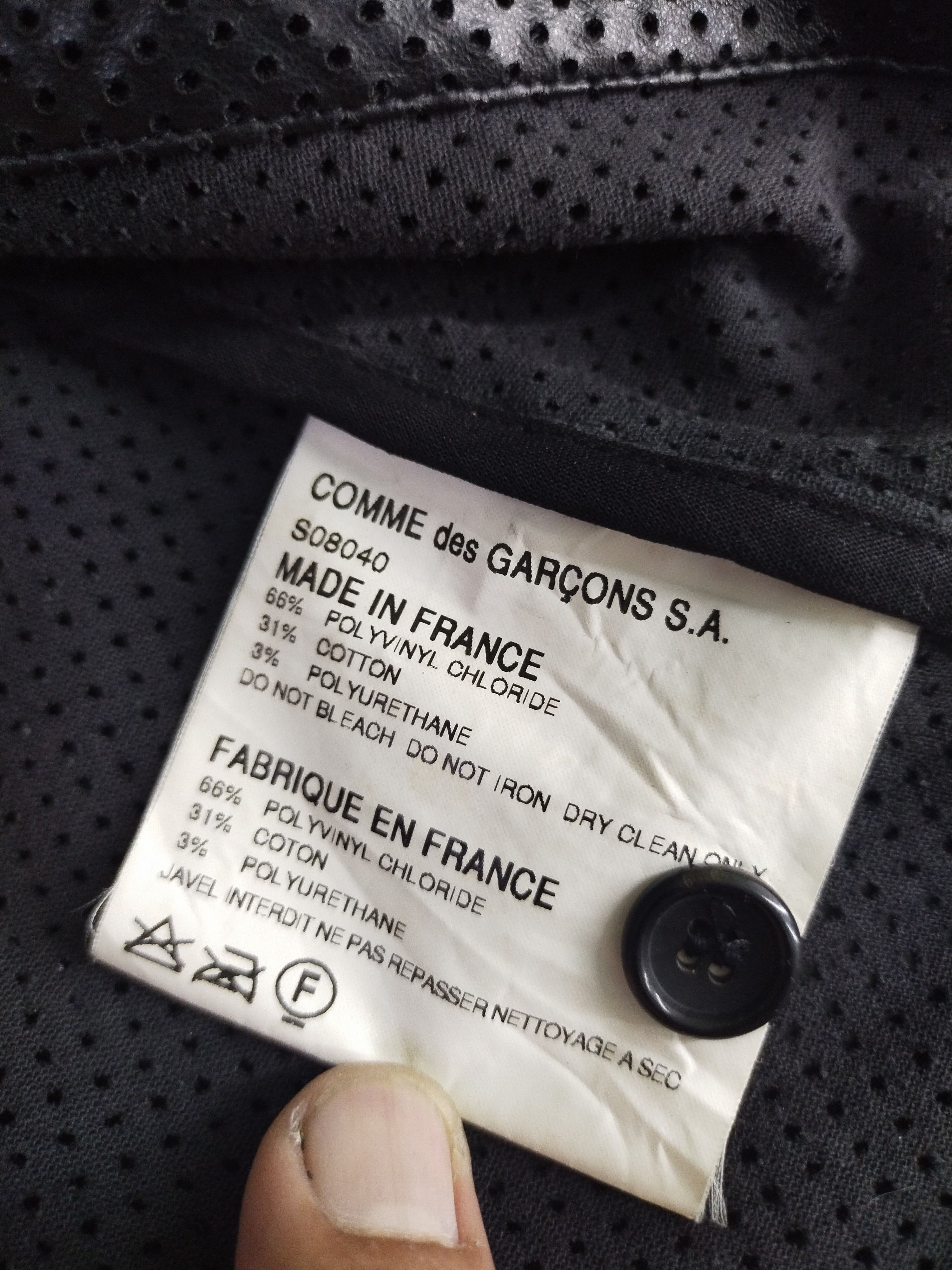 Comme des Garcons Vtg 00's Spring Summer Collection Faux Leather Jacket Rider Size US S / EU 44-46 / 1 - 20 Thumbnail