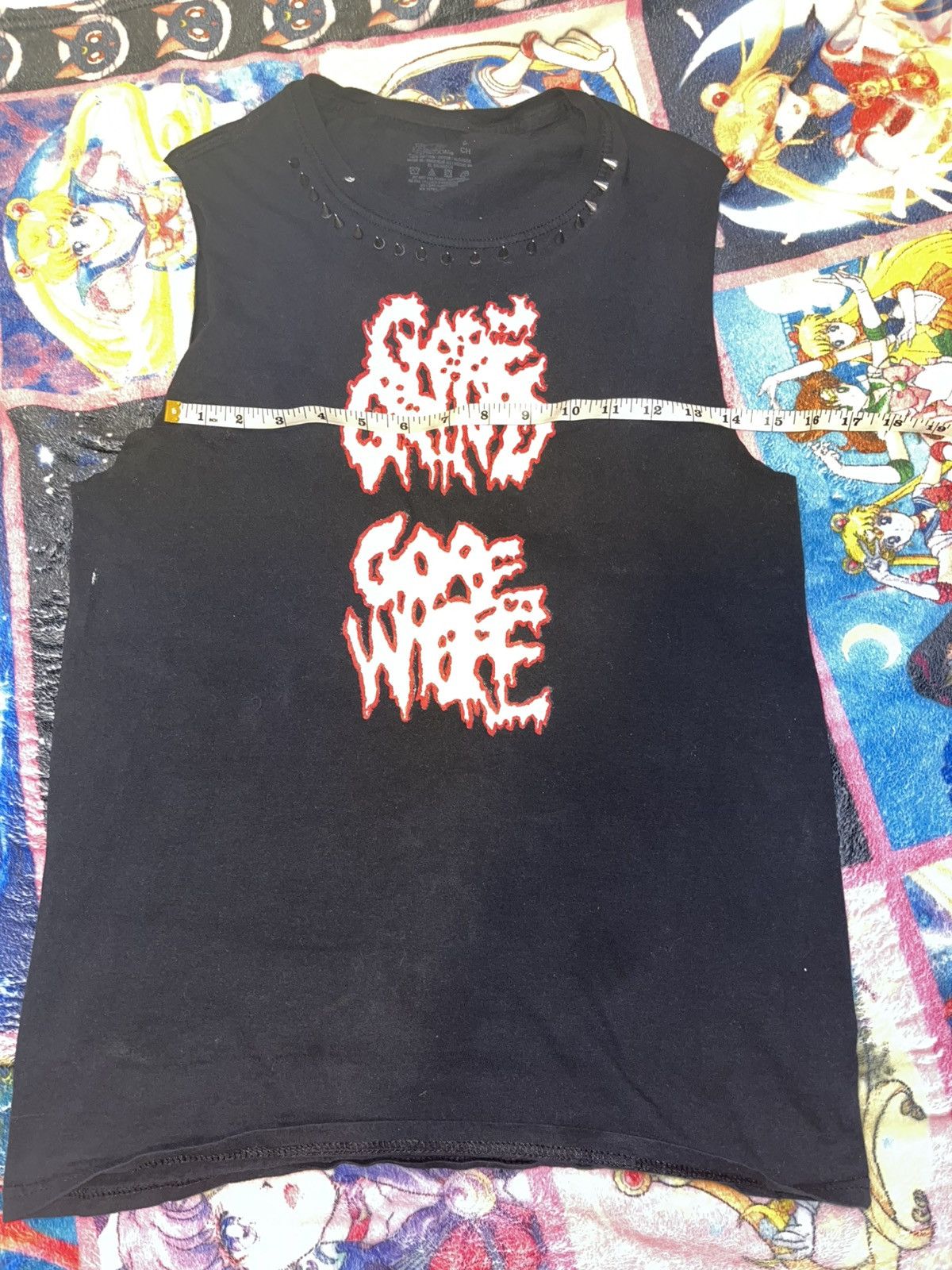 Fruit Of The Loom Black Death-metal style sleeveless tee Size US S / EU 44-46 / 1 - 3 Thumbnail