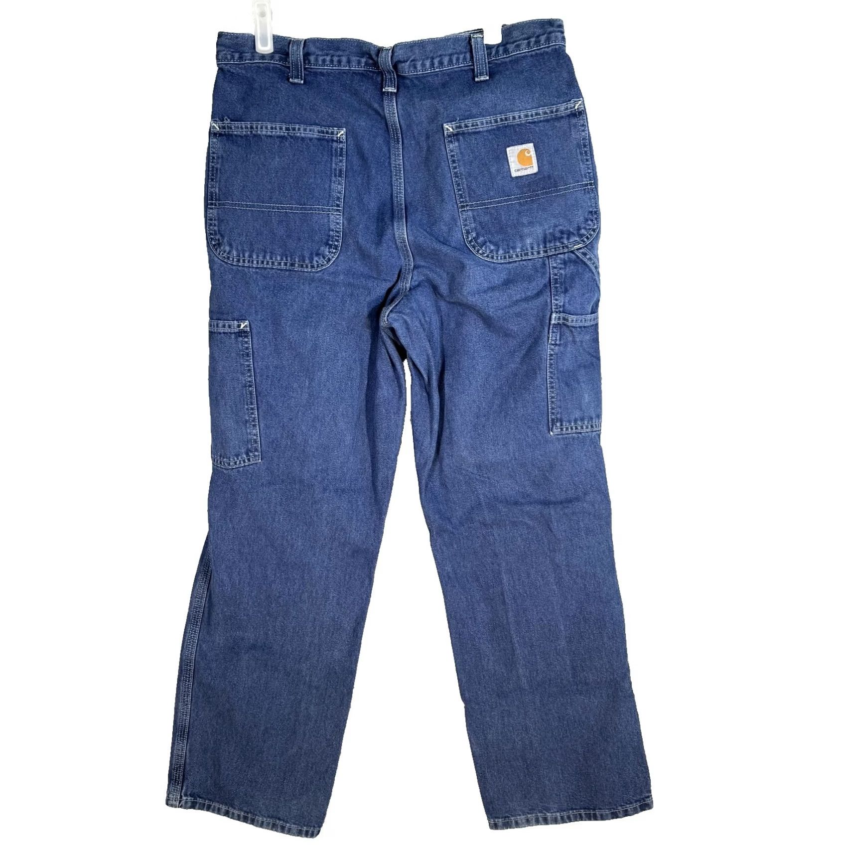 Carhartt VINTAGE Carhartt Jeans Mens 33x30 Blues Denim Dungaree Fit Carpenter Workwear Size US 33 - 2 Thumbnail
