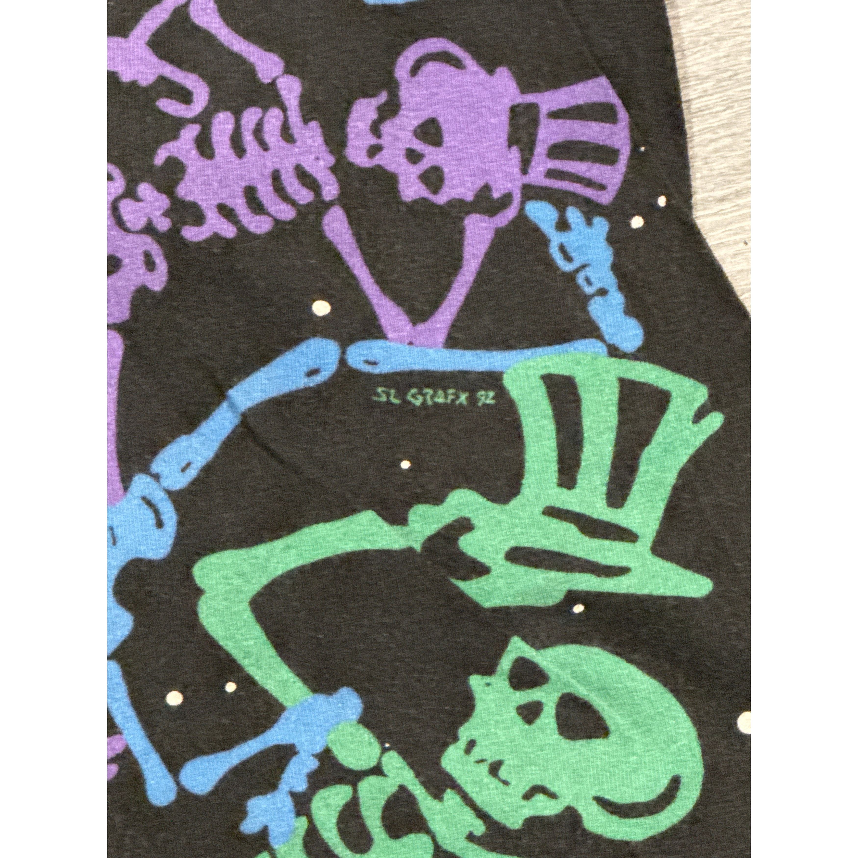 Other 1992 Grateful Dead Skeleton Dead Space AOP Black FOTL T-Shir Size US XL / EU 56 / 4 - 5 Thumbnail