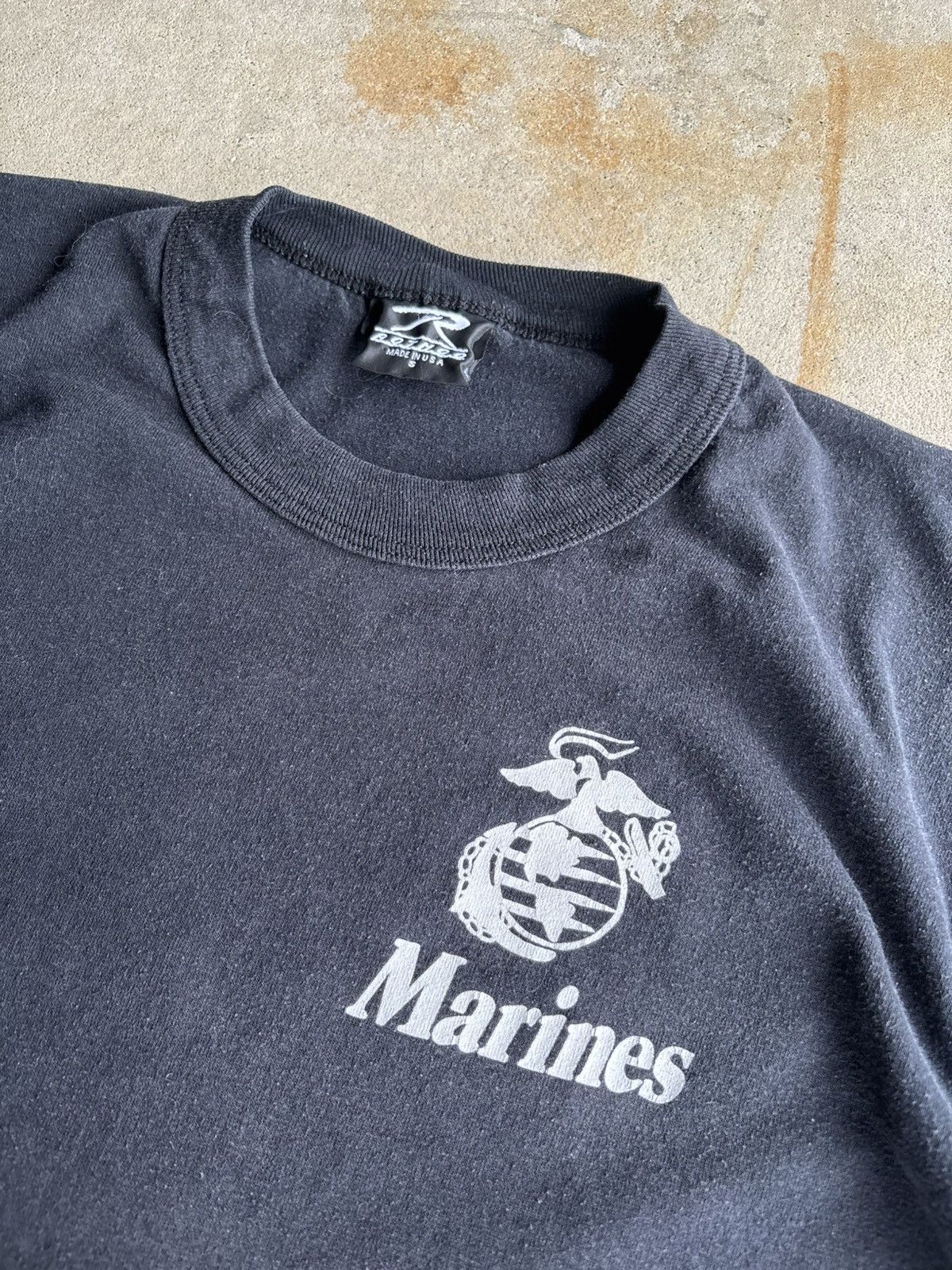 Other Vintage 90s USMC Marines Boxy Black Pain Is Weakness Tee Size US S / EU 44-46 / 1 - 3 Thumbnail