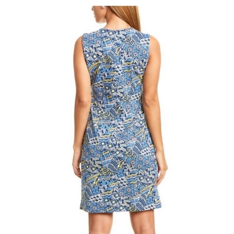 J.McLaughlin J. McLaughlin Talavera Devon dress blue yellow tan size XS Size XS / US 0-2 / IT 36-38 - 3 Thumbnail