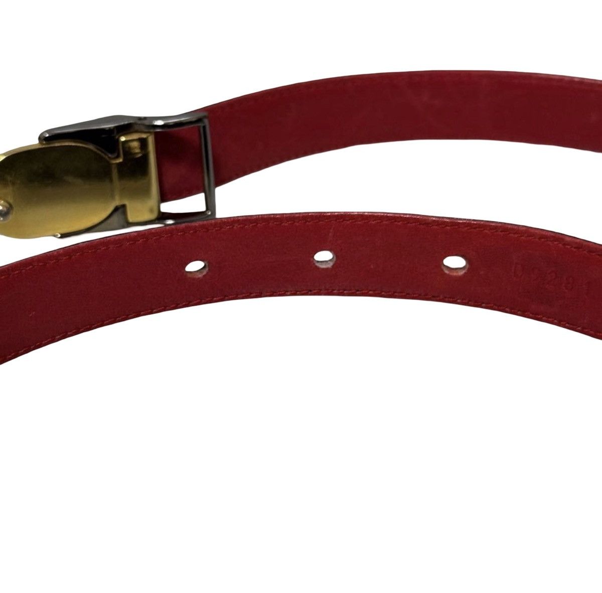 Dior Christian Dior Slim Bi-Color Leather Belt Black CD Logo 80 Size ONE SIZE - 6 Thumbnail
