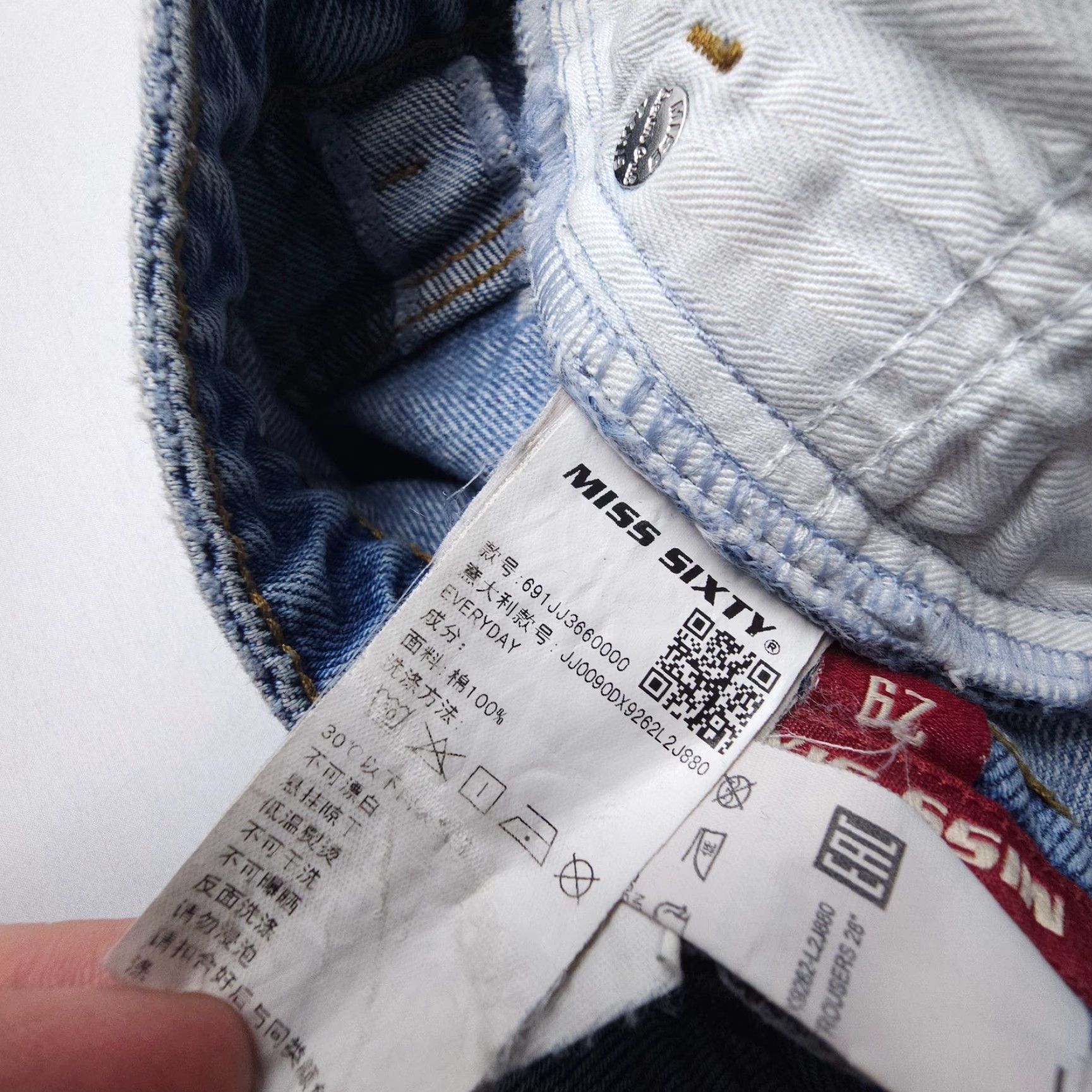 Miss Sixty Y2K Miss Sixty Everyday Jeans Denim Blue Distressed Cropped Slim 29 Women 5-Pocket Straight Rise Mid Inseam 25 Size 29" - 5 Thumbnail