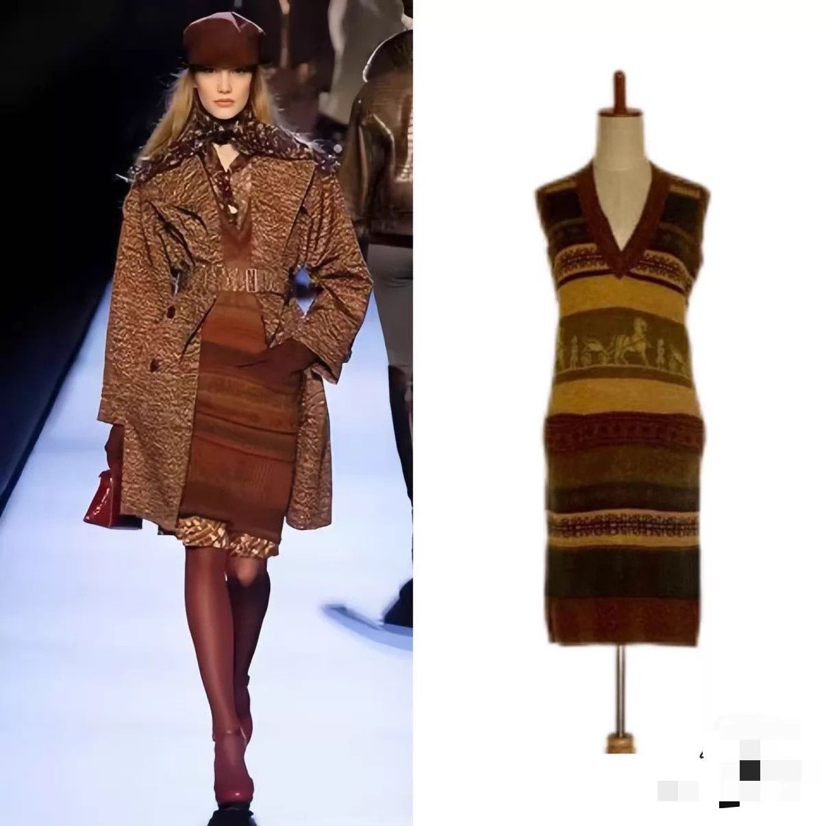 Hermes Hermes Cashmere Dress 36 (Bust 86-96, Length 95) Size XS / US 0-2 / IT 36-38 - 8 Thumbnail