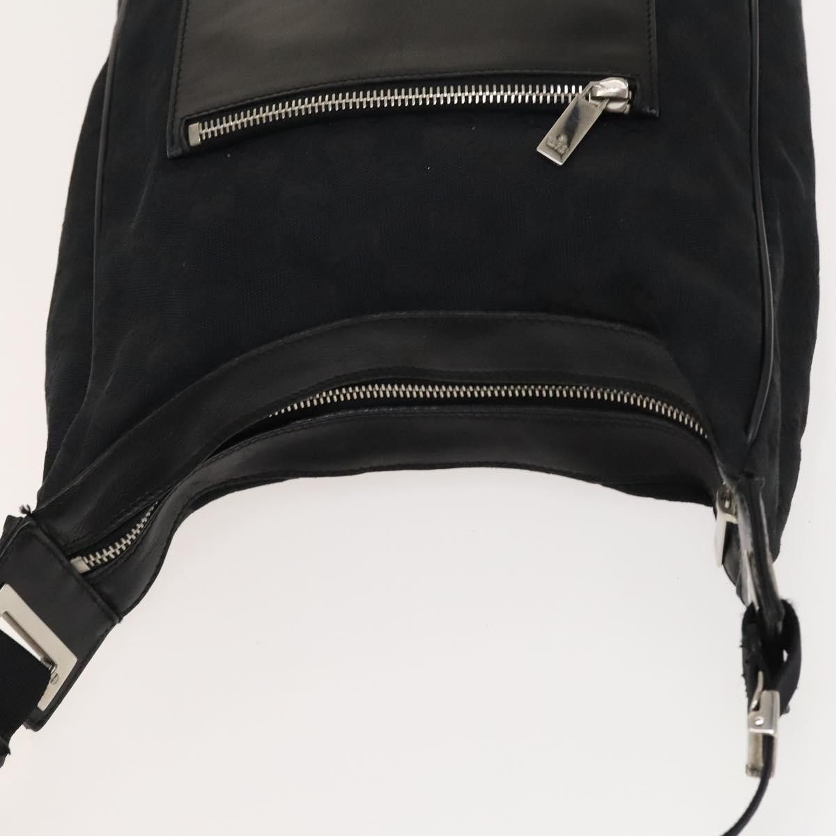 Gucci GUCCI GG Canvas Shoulder Bag Black Silver 019 019 Size ONE SIZE - 6 Thumbnail