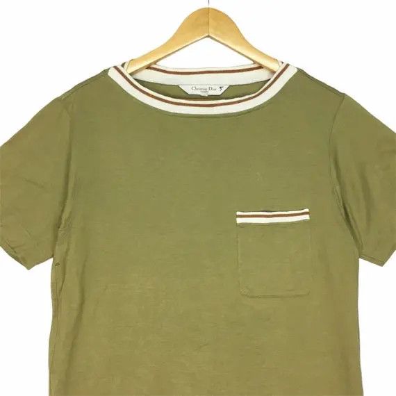 Christian Dior Monsieur Vtg CHRISTIAN DIOR PARIS Sports Pocket Ringer Tee Shirt Size L / US 10 / IT 46 - 2 Thumbnail