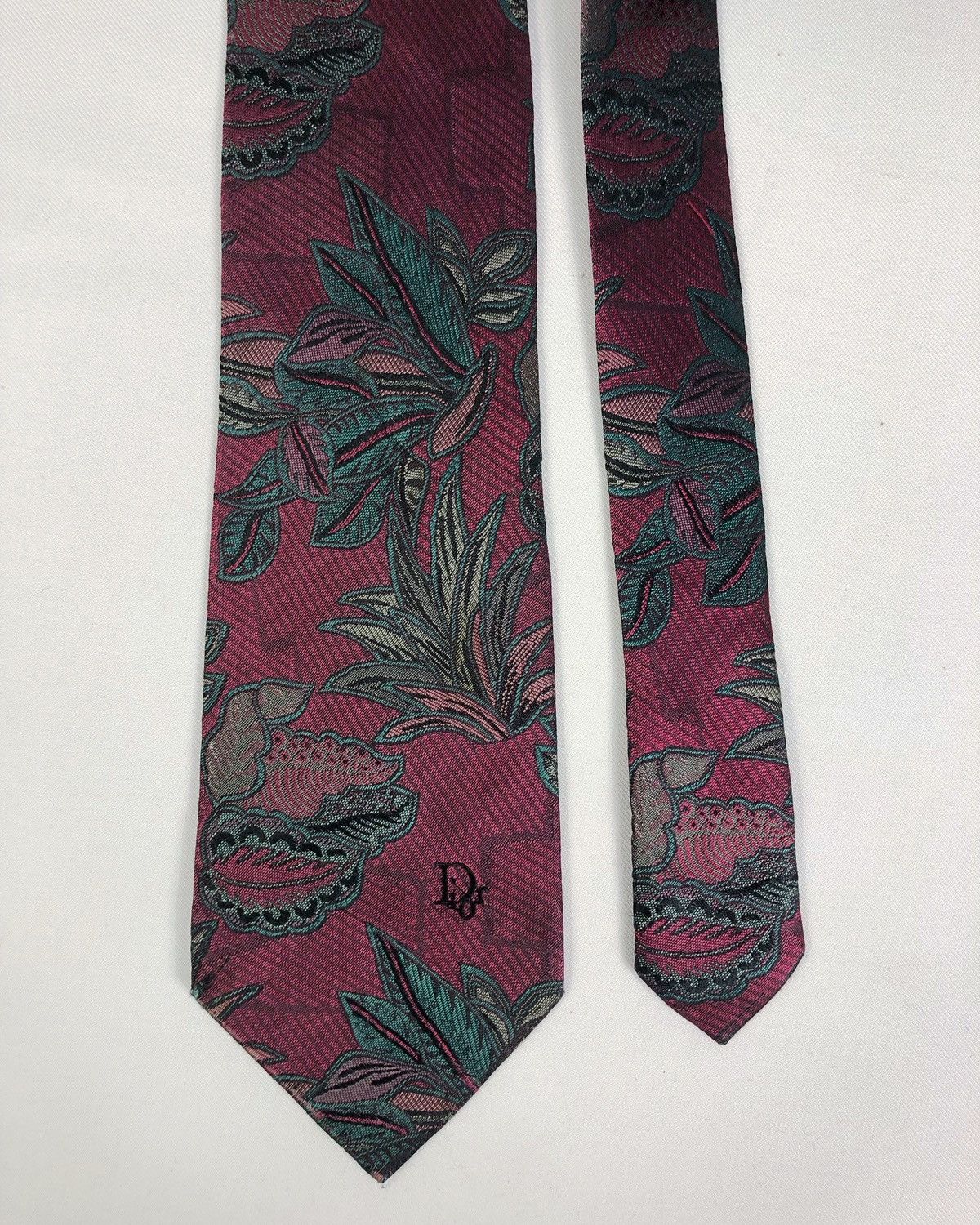 Christian Dior Monsieur Rare Vintage Christian Dior Monsieur Flora Silk Tie Size ONE SIZE - 3 Thumbnail