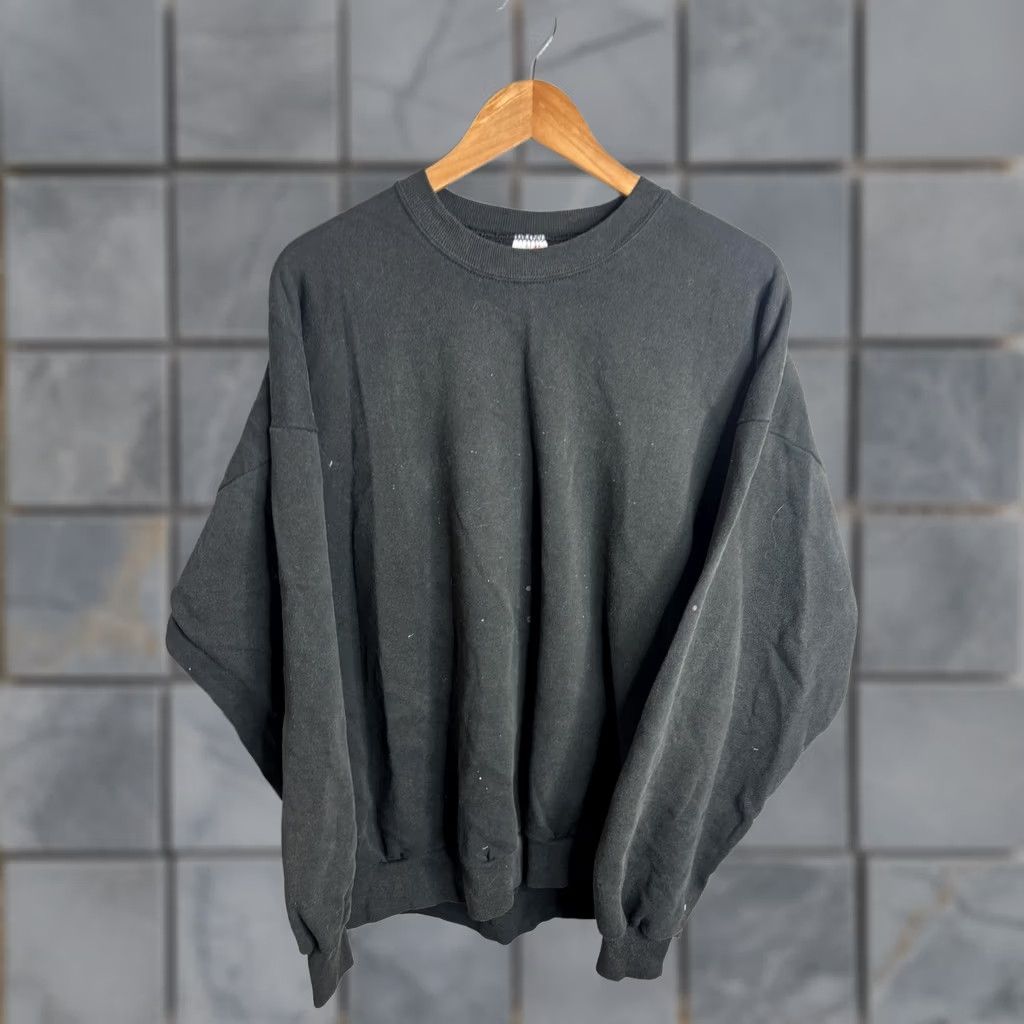 Jerzees VINTAGE Jerzees Sweatshirt Mens 2XL Black Crewneck Fleece Pullover Made USA 90s Size US XXL / EU 58 / 5 - 1 Thumbnail