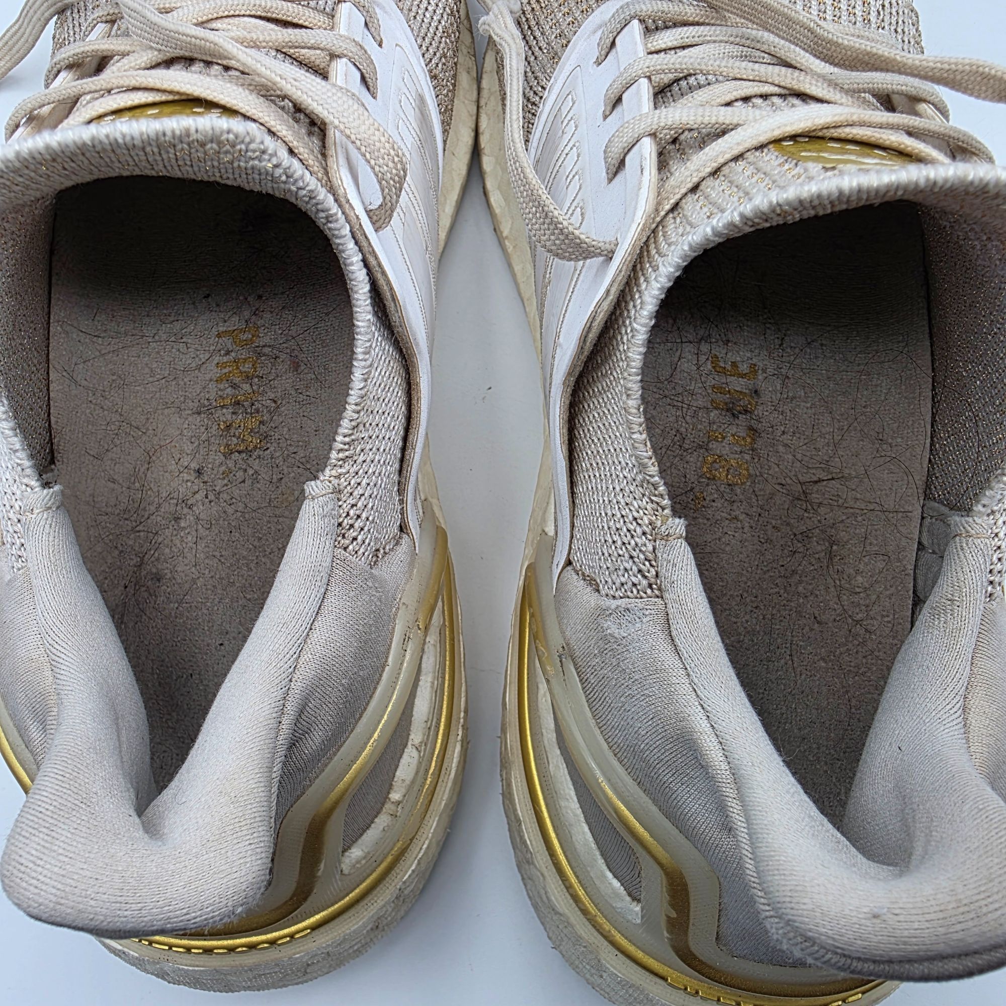 Adidas Adidas Ultraboost 20 Womens size 8 White Gold Athletic Shoes Size US 8 / IT 38 - 6 Thumbnail