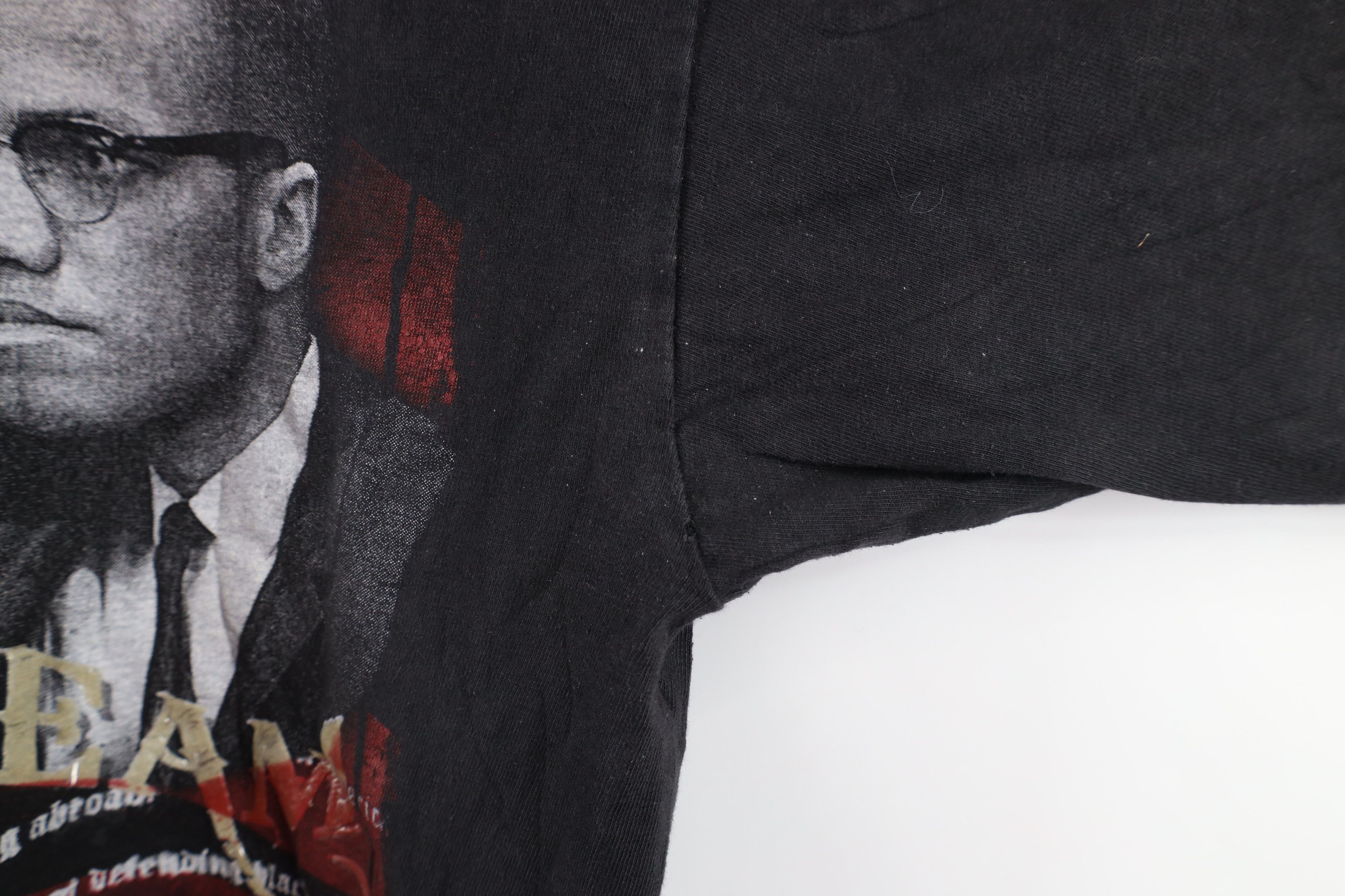 Vintage Vintage Y2K Streetwear Obama Malcolm X MLK Jr T-Shirt Black Size US XXL / EU 58 / 5 - 5 Thumbnail
