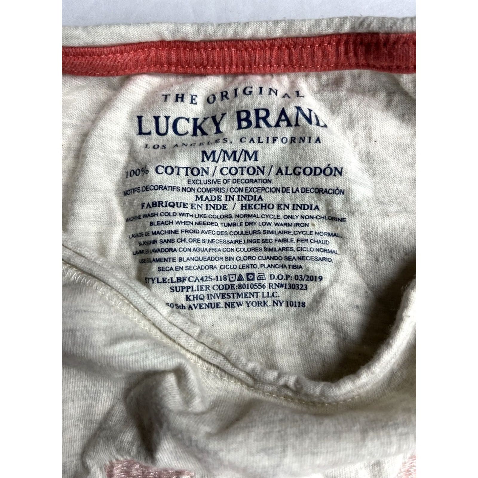 Lucky Brand Lucky Brand Women's Graphic T-Shirt Size M Gray Size M / US 6-8 / IT 42-44 - 7 Thumbnail