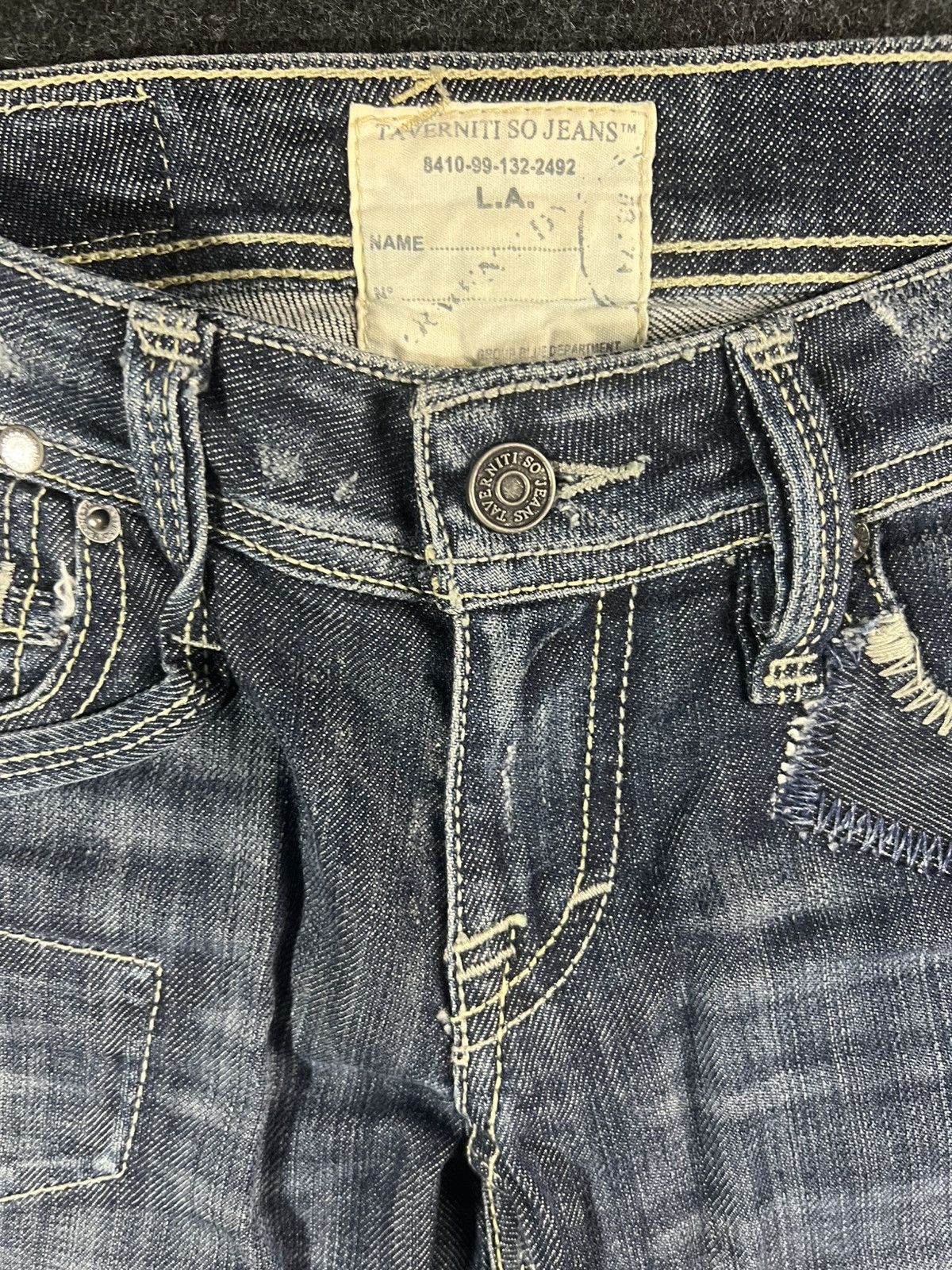 Jimmy Taverniti Flare Distress Washed Lightning Whiskered Like LGB Size US 30 / EU 46 - 3 Thumbnail