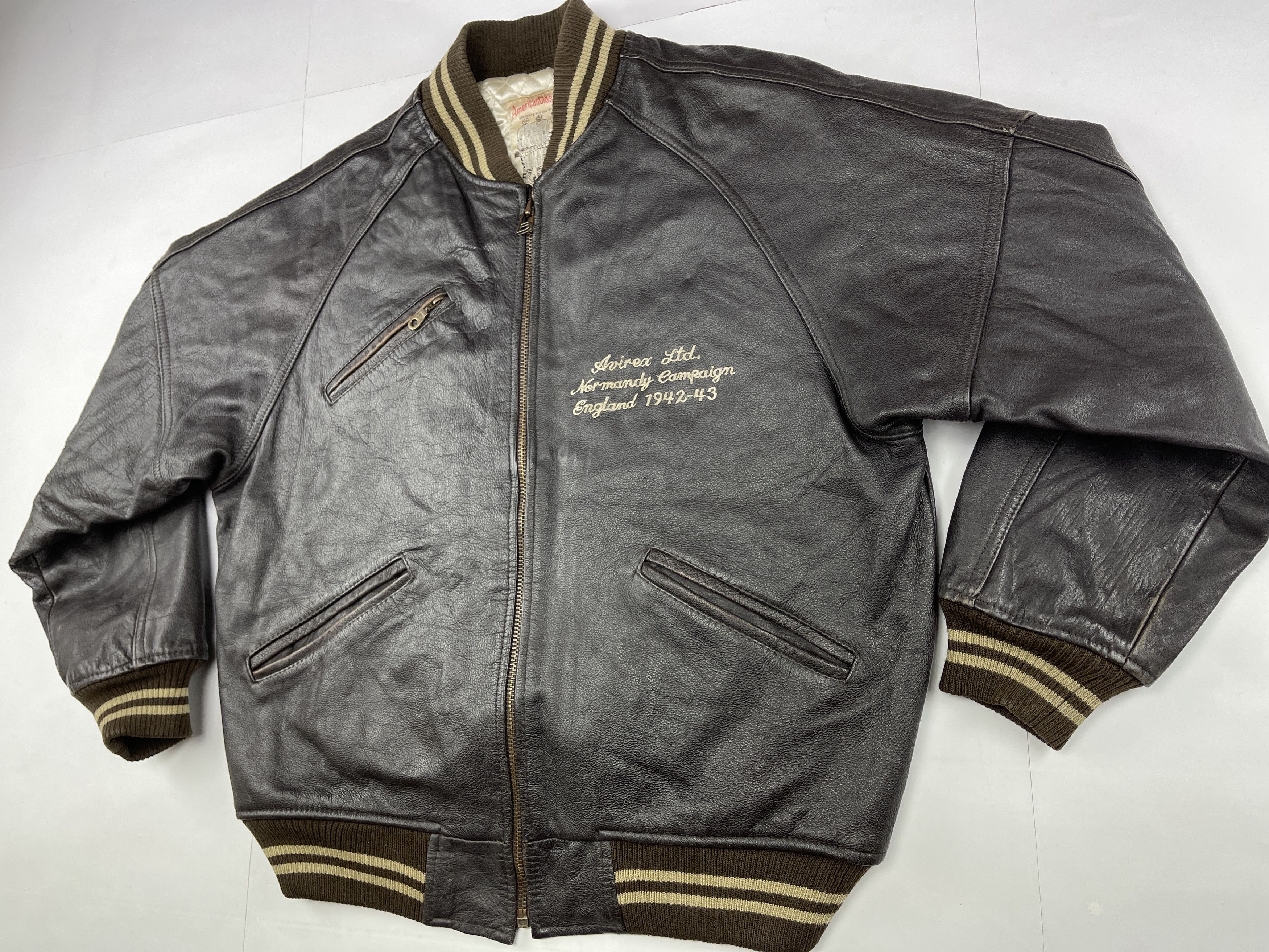 Avirex AVIREX leather jacket, vintage, 90s hip hop 1990s varsity XL Size US XL / EU 56 / 4 - 14 Thumbnail