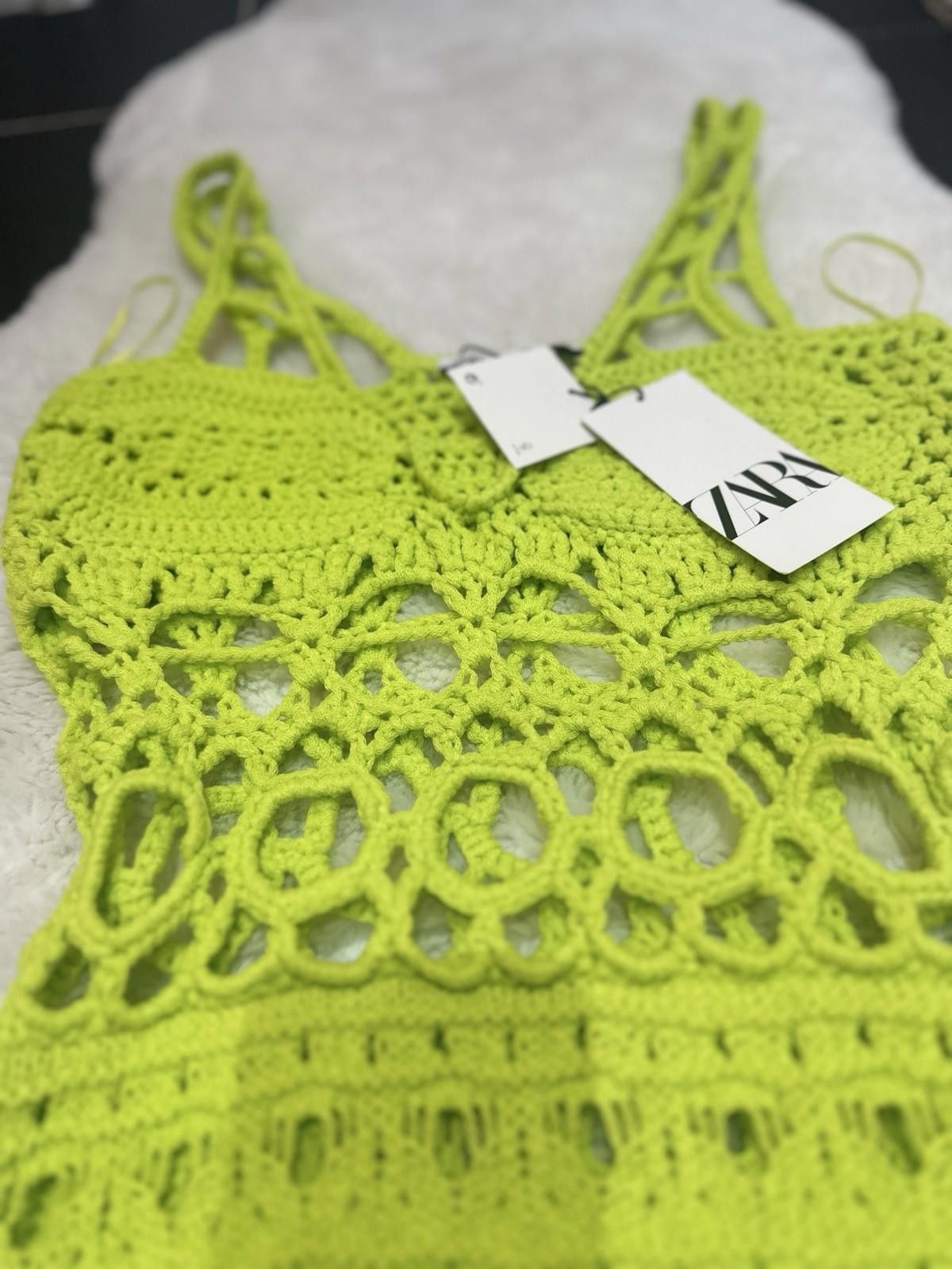 Zara ZARA Lime Crochet maxi dress Size M | Grailed