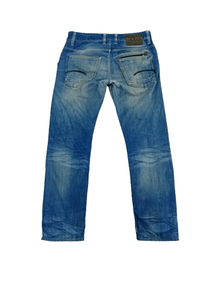 G-Star G STAR RAW Distressed Jeans Blue Denim Size US 33 - 2 Thumbnail