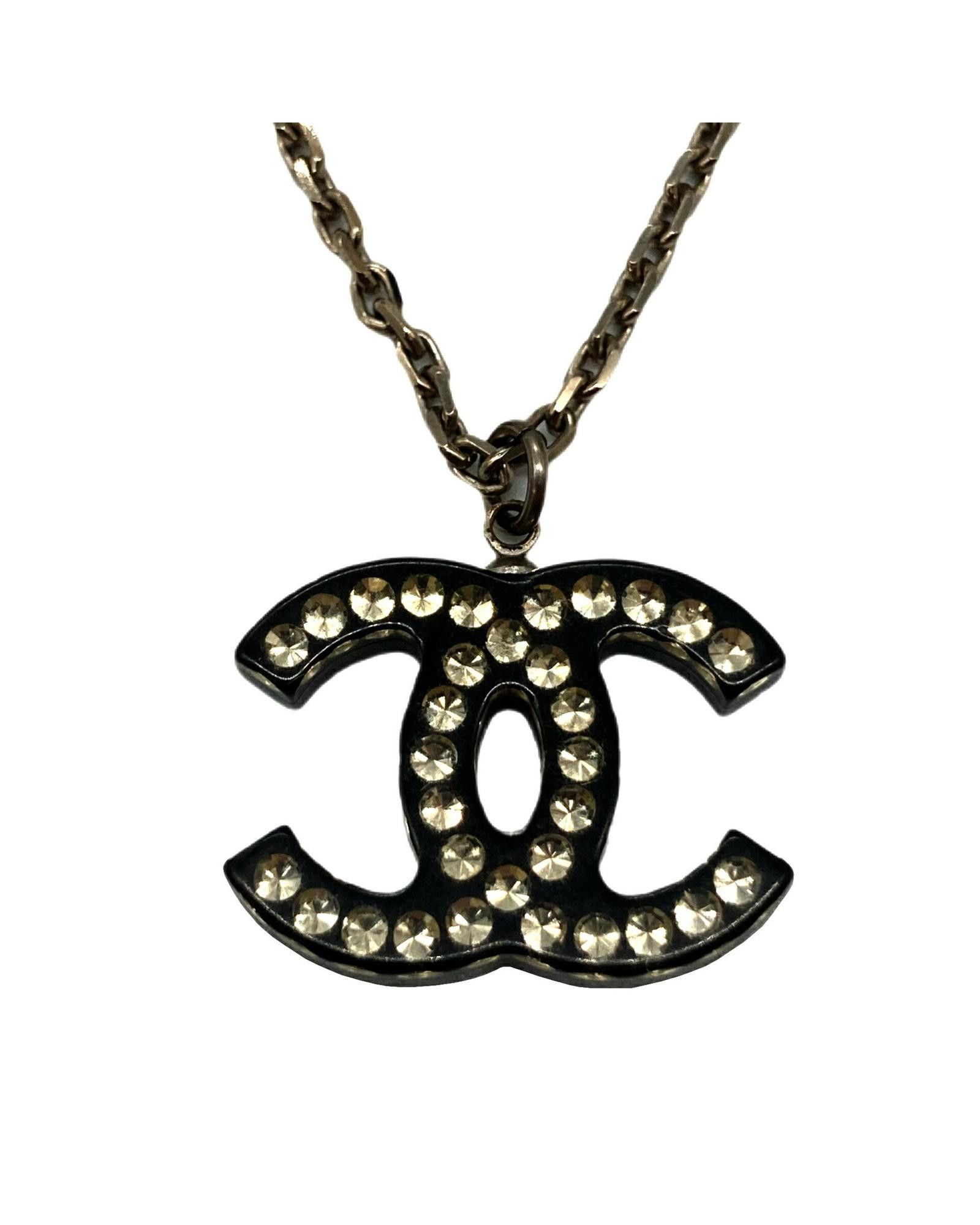 image of Chanel Sophisticated Coco Mark Necklace in Silver, Women's