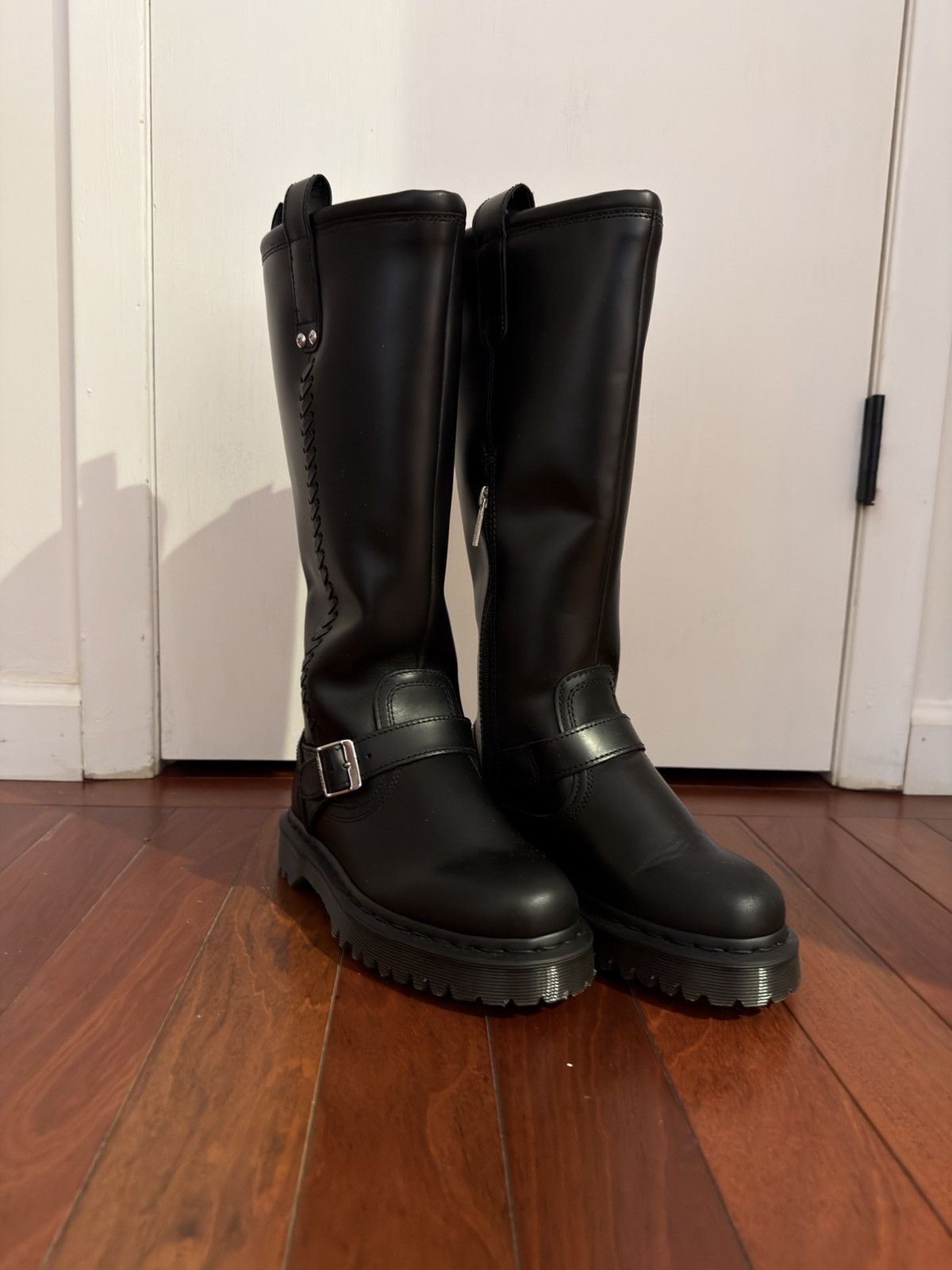 Dr. Martens MR.MARTENS ANISTONE KNEE HIGH Orleans Leather Biker Boots Size US 5 / EU 37 - 5 Thumbnail