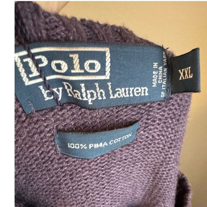 Polo Ralph Lauren NWT POLO RALPH LAUREN Crewneck Purple Men's Sweater XXL Size US XXL / EU 58 / 5 - 3 Thumbnail