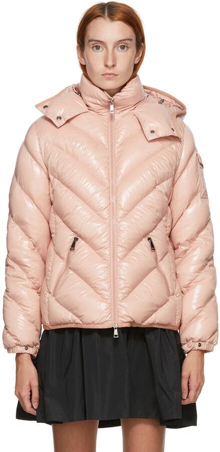 Moncler o1B3y1r0426 Down Brouel Coat in Pink Size XS / US 0-2 / IT 36-38 - 1 Thumbnail