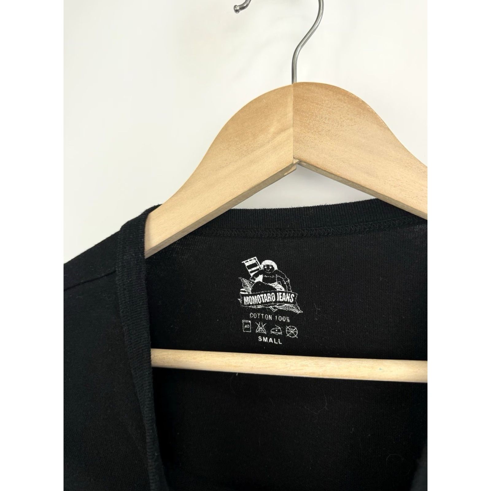 Vintage Y2K Momotaro Jeans Pocket T-Shirt Made in Japan Rare Retro Black S Mens Shirts Size US S / EU 44-46 / 1 - 6 Thumbnail