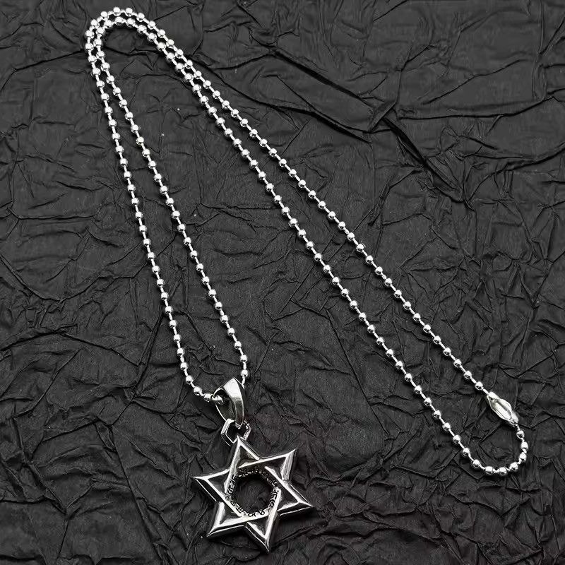Jewelry Gothic Hexagram Star Pendant Necklace | 60 cm Size ONE SIZE - 3 Thumbnail