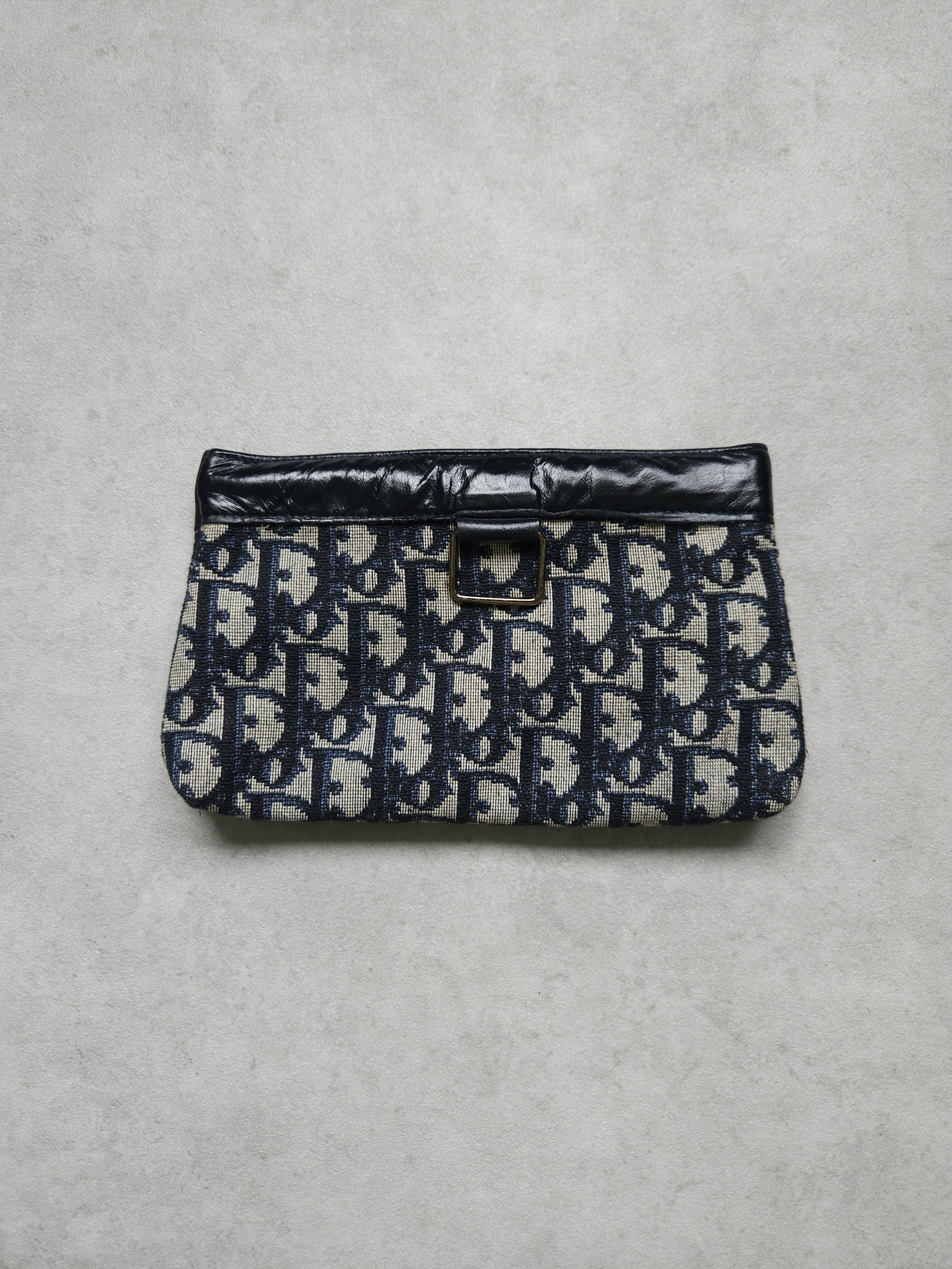 Dior Vintage 70s dior trotter mini accessory pouch clutch bag