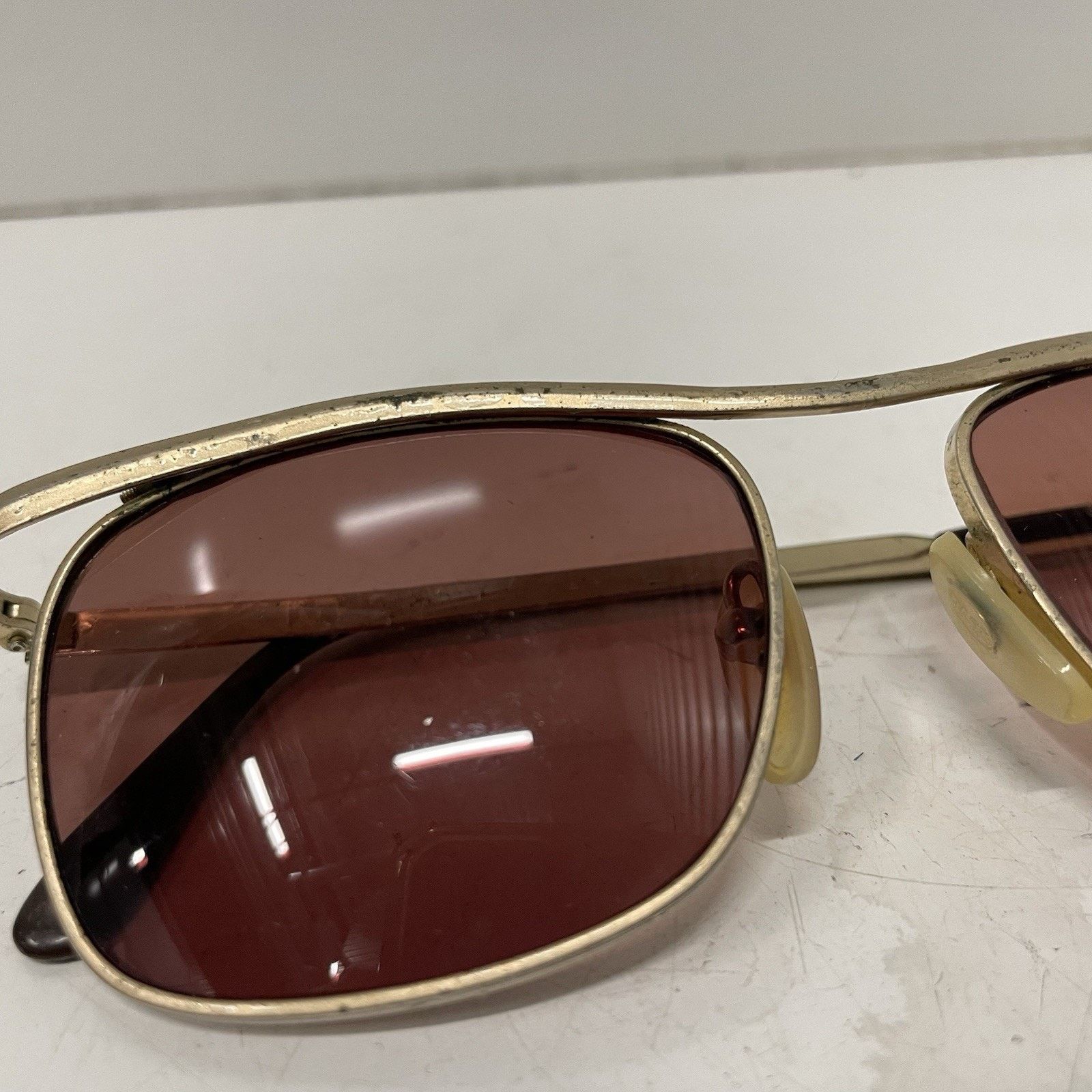 Death Row Records VTG 80’s Revo Malibu Sunglasses Gold Plate NASA Tech Japan Size ONE SIZE - 11 Thumbnail