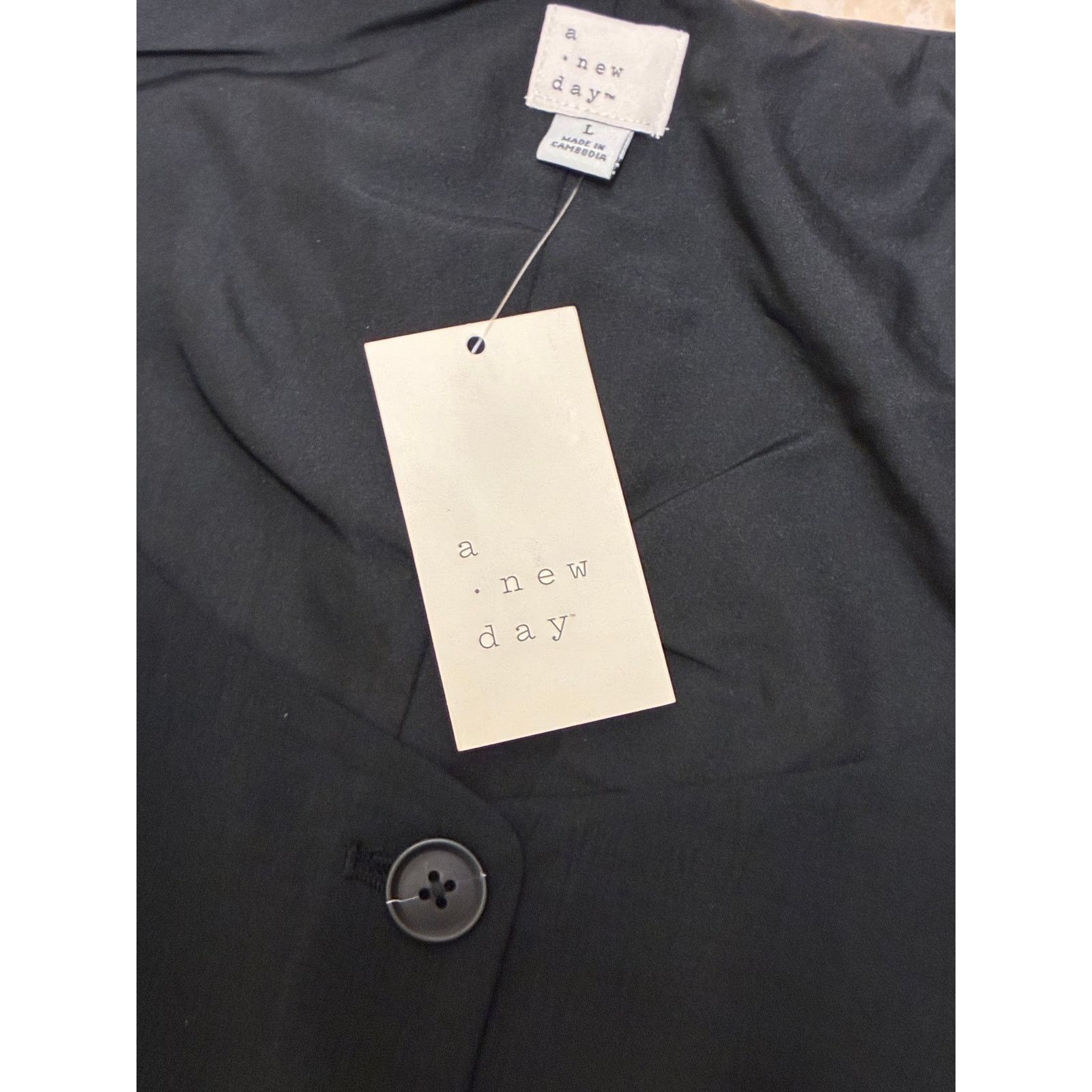 The Unbranded Brand A New Day Women’s Carefree Crepe Vest Size Large Black Size L / US 10 / IT 46 - 5 Thumbnail