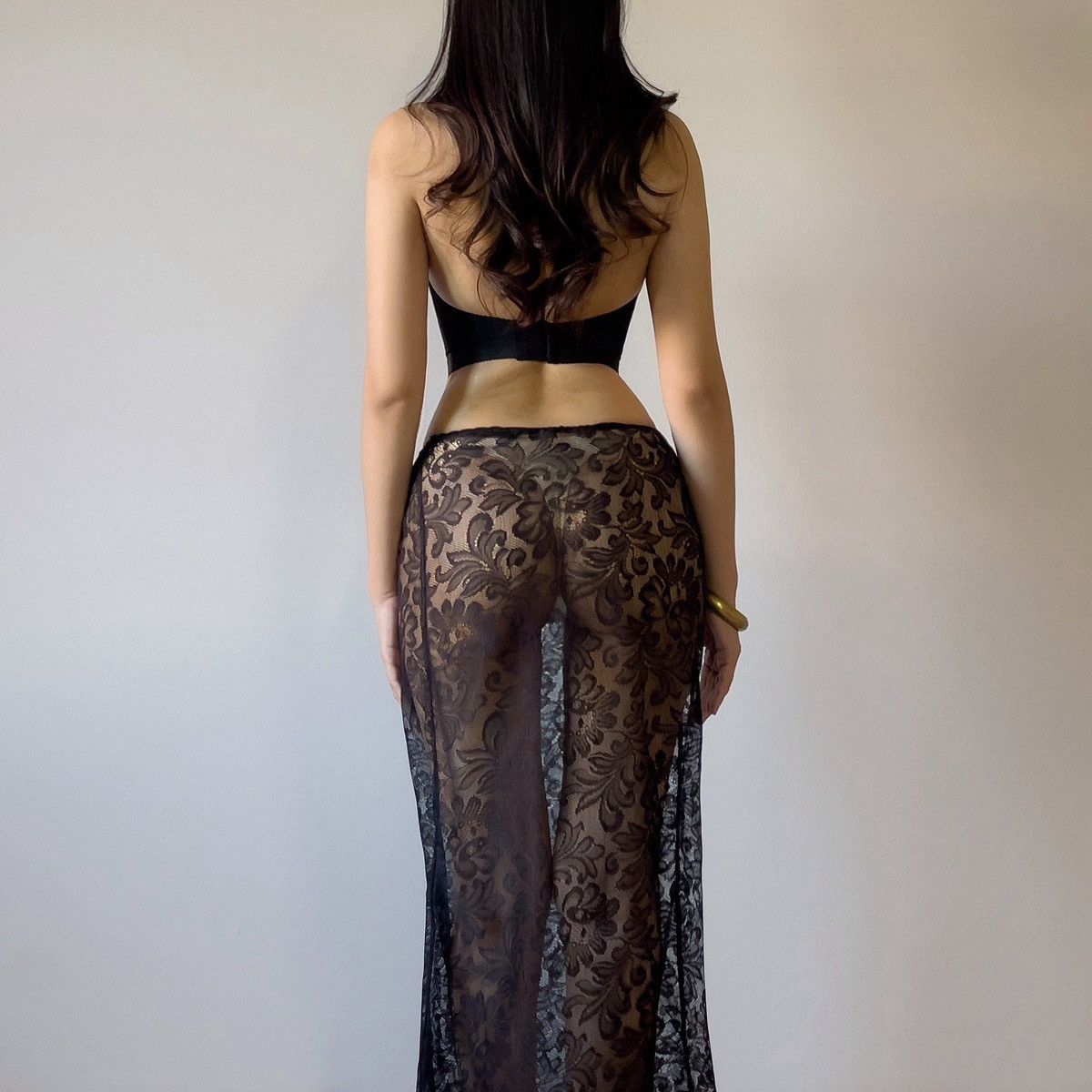 Vintage Vintage 1980's Black Lace Corset Top (32B/30C) Size ONE SIZE - 8 Thumbnail