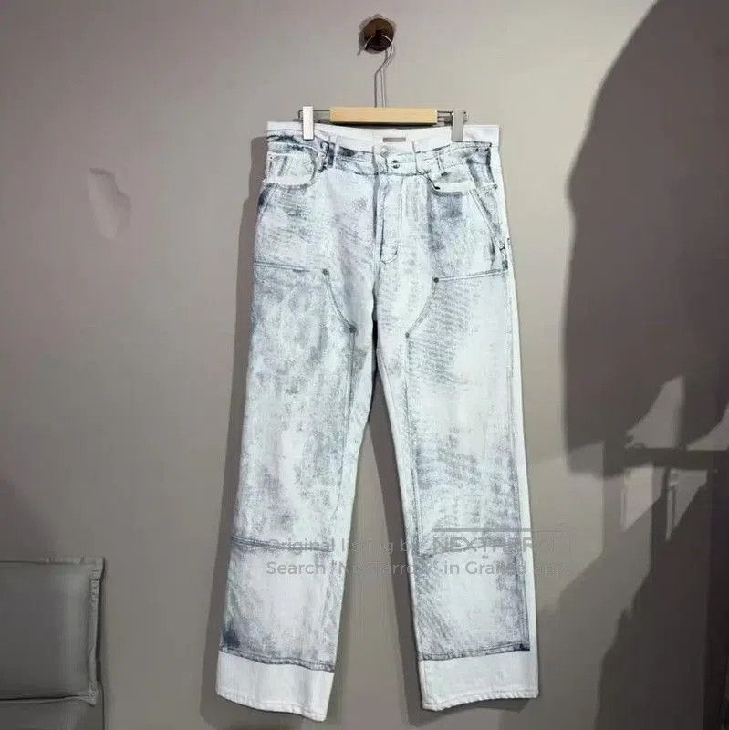 Dior White Casual Denim Trousers for Men .