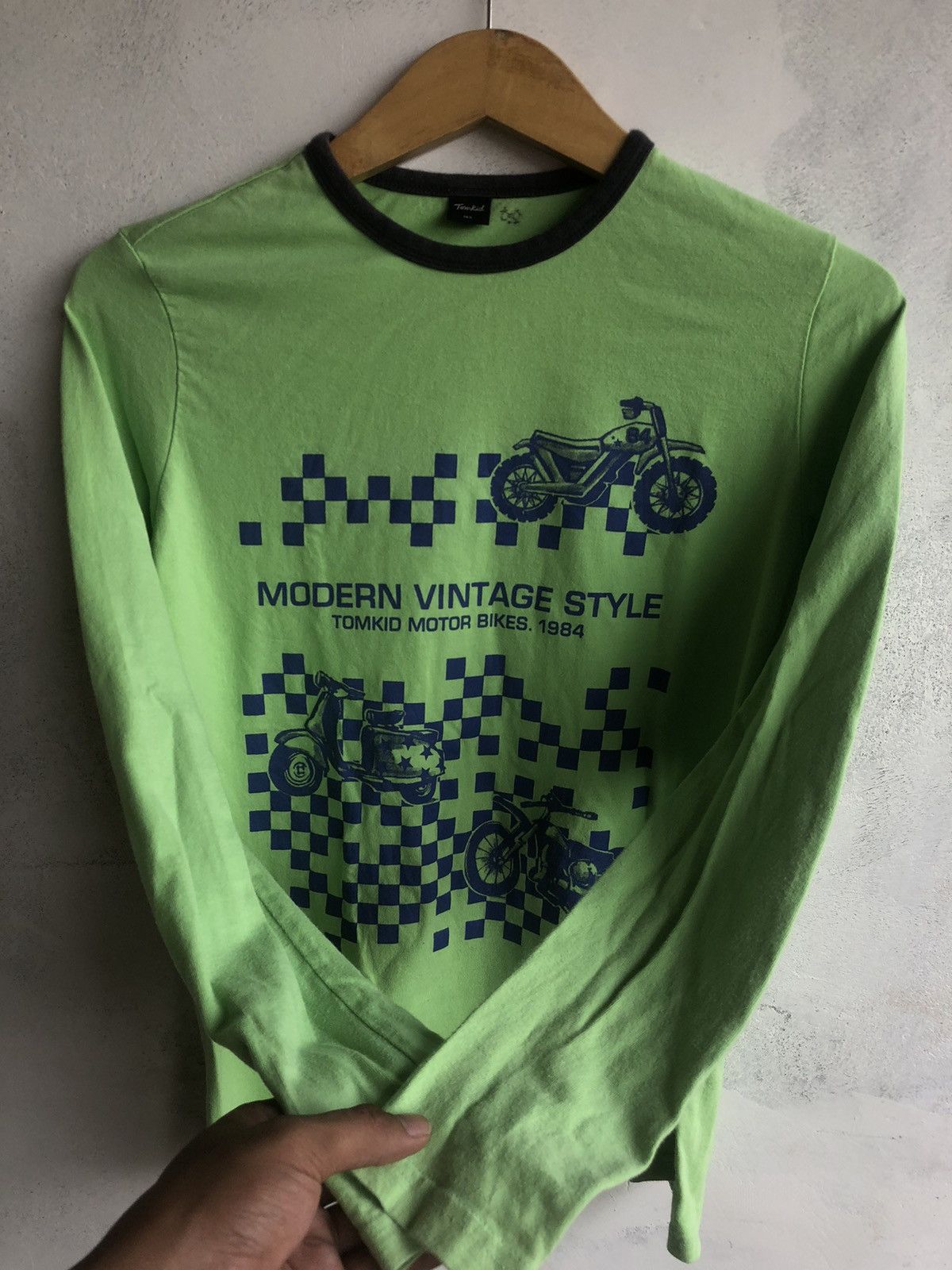 If Six Was Nine MODERN VINTAGE STYLE TOMKID MOTOR BIKES 1984 LONGSLEEVE Size US M / EU 48-50 / 2 - 2 Thumbnail