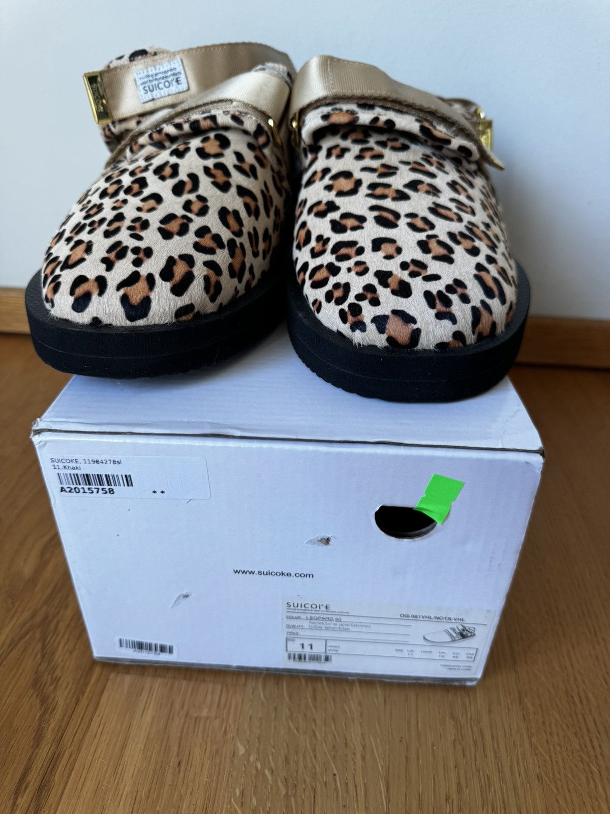 Suicoke NOTS VHL Leopard Print Leather Sandals Size US 11 / EU 44 - 8 Thumbnail
