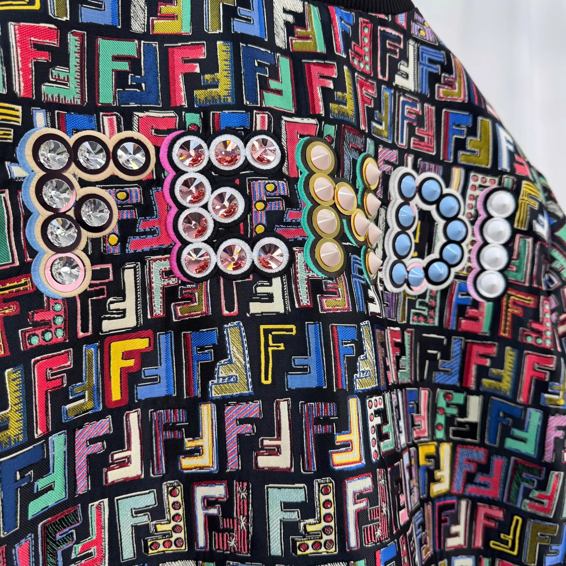 Fendi Fendi FF Monogram Studded Embroidered Letter Jacket 38 New Size XS / US 0-2 / IT 36-38 - 5 Thumbnail