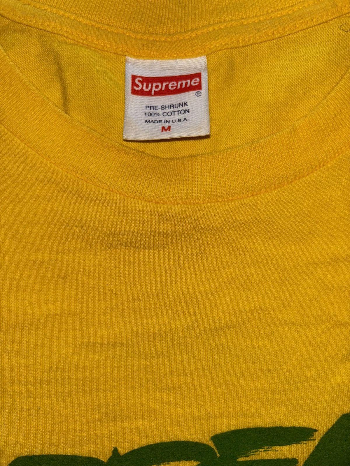 Supreme Supreme FW20 Futura Logo Tee Medium Yellow Size US M / EU 48-50 / 2 - 2 Thumbnail