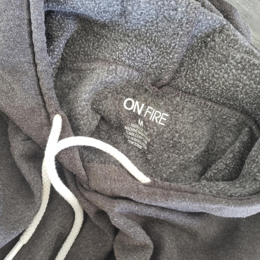 Designer Grey Emoji Weekly On Fire Hoodie Size M / US 6-8 / IT 42-44 - 4 Thumbnail