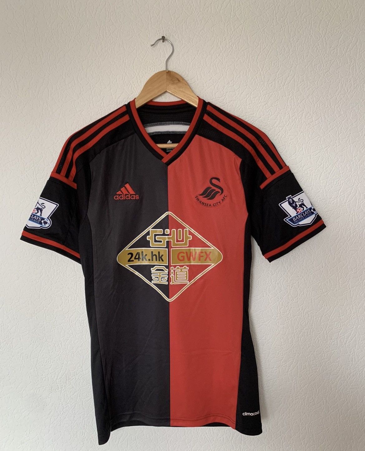 Adidas SWANSEA CITY ADIDAS 2014/2015 AWAY KIT SOCCER JERSEY JAPAN Size US S / EU 44-46 / 1 - 1 Thumbnail