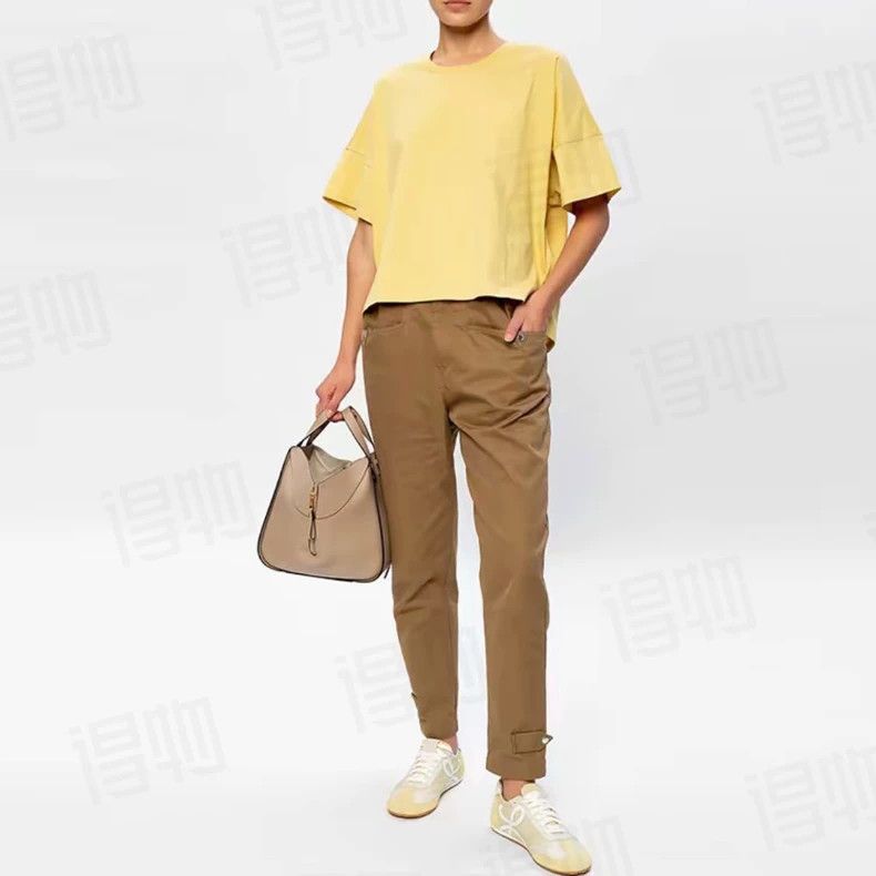 Loewe LOEWE Solid color short sleeve T-shirt with logo Size S / US 4 / IT 40 - 5 Thumbnail