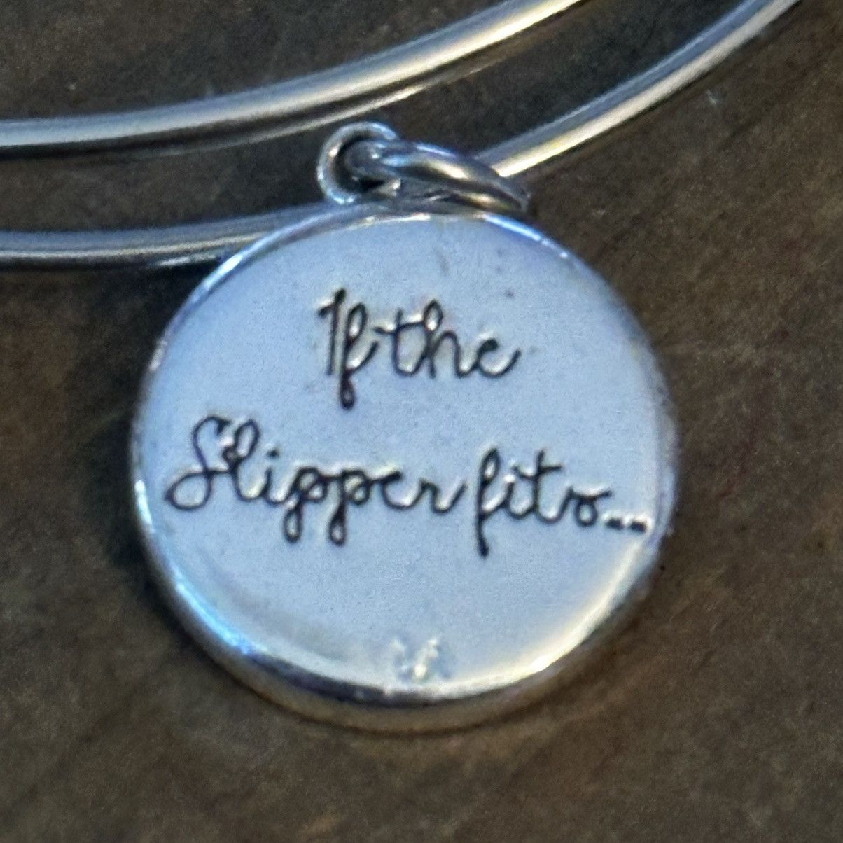 Other Silver If The Slipper Fits adjustable bangle charm bracelet Size ONE SIZE - 2 Thumbnail