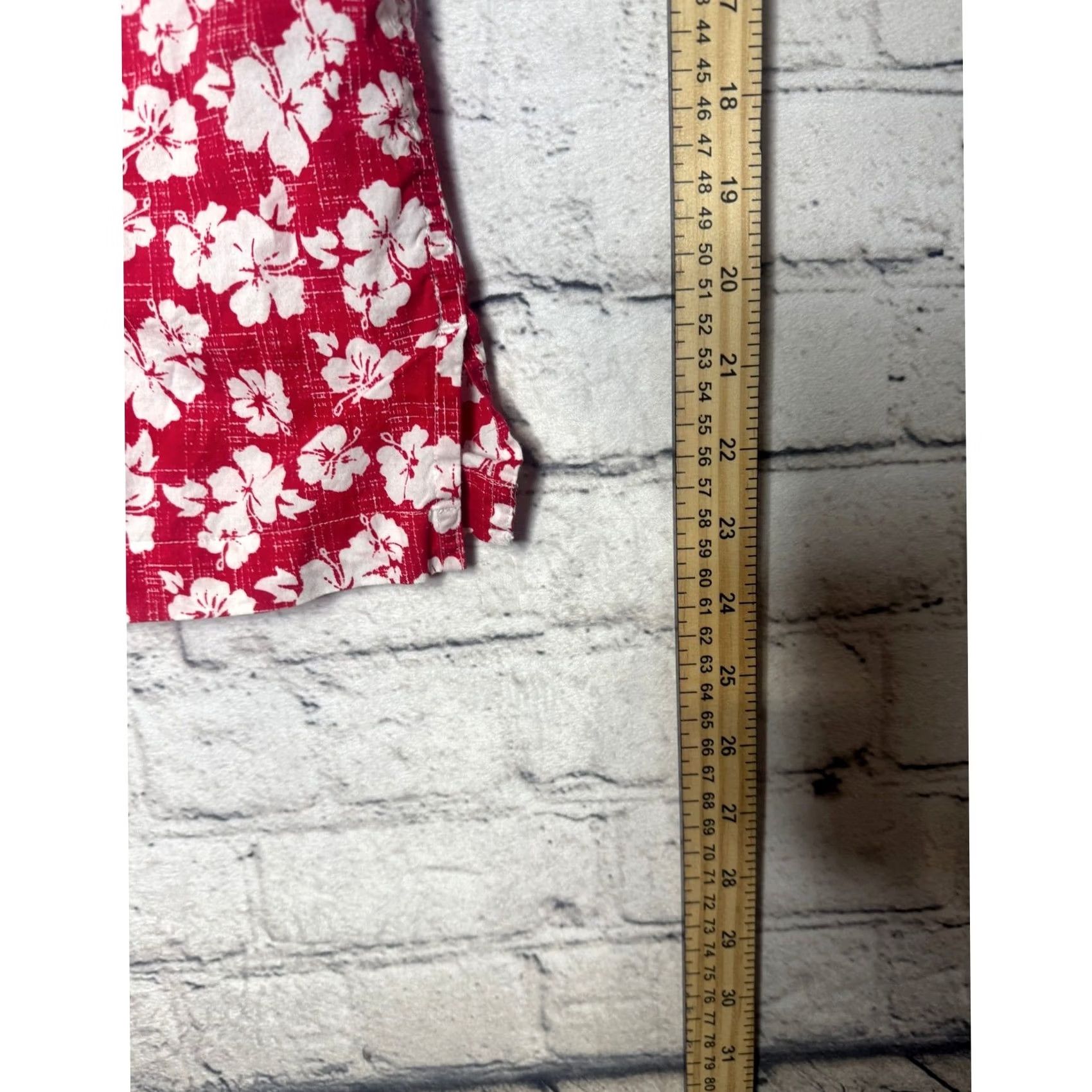 Vintage Cremiuex Men's Red White Floral Hibiscus Short Sleeve Button Up Shirt M Shirt Mens Casual Summer Tropical Floral Button-Up Collared Pocketed Size US M / EU 48-50 / 2 - 4 Thumbnail